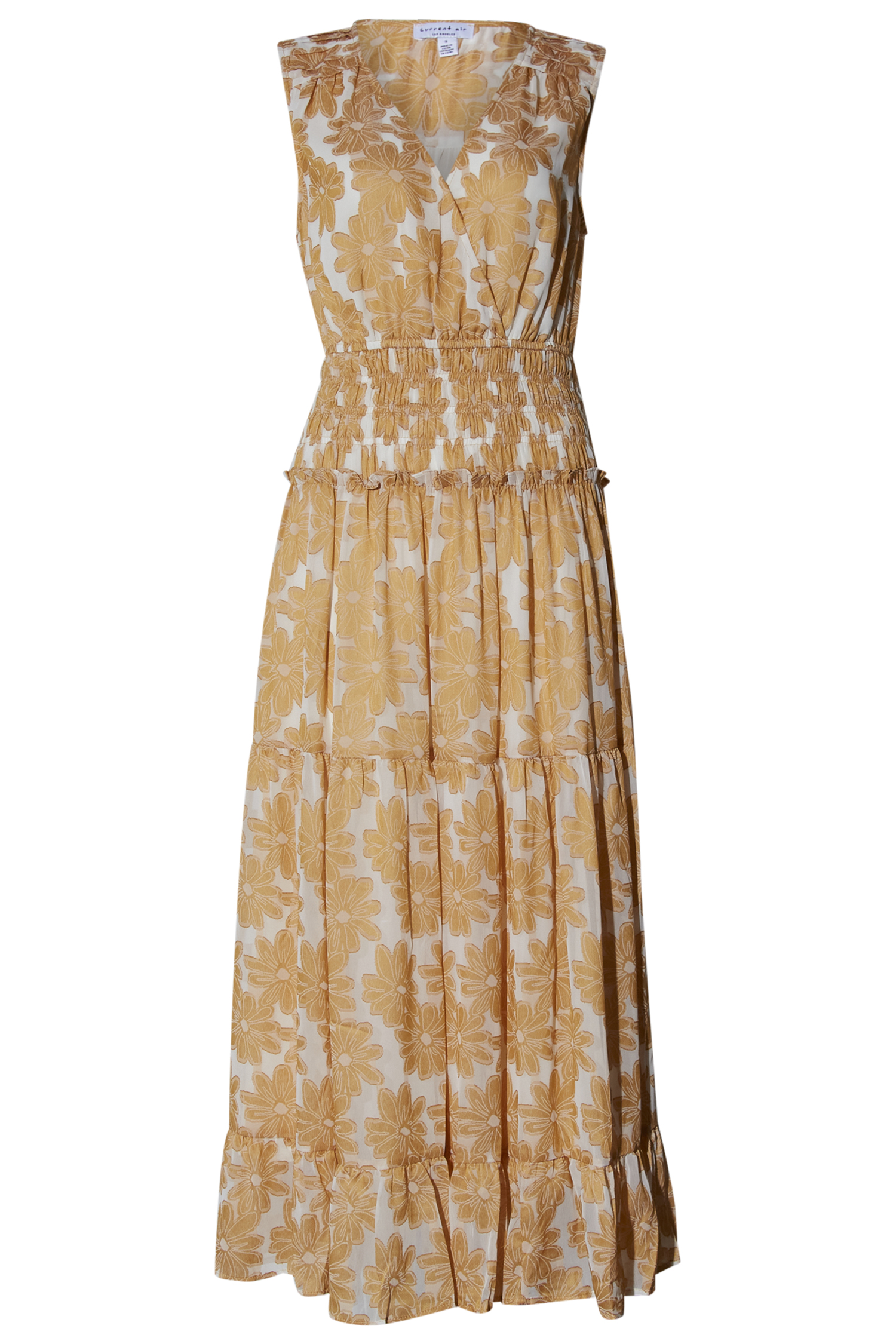 Floral Surplice Midi Dress
