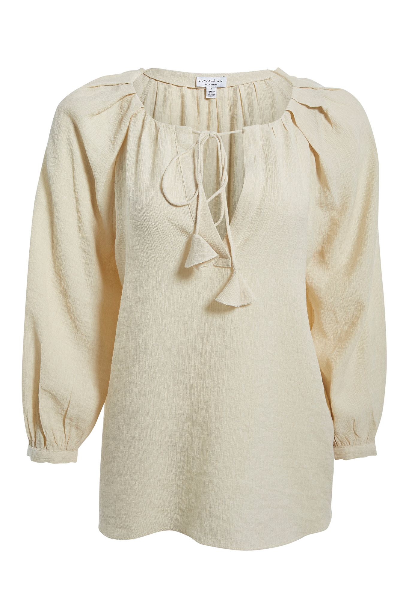 Split Neck with Tassel Tie