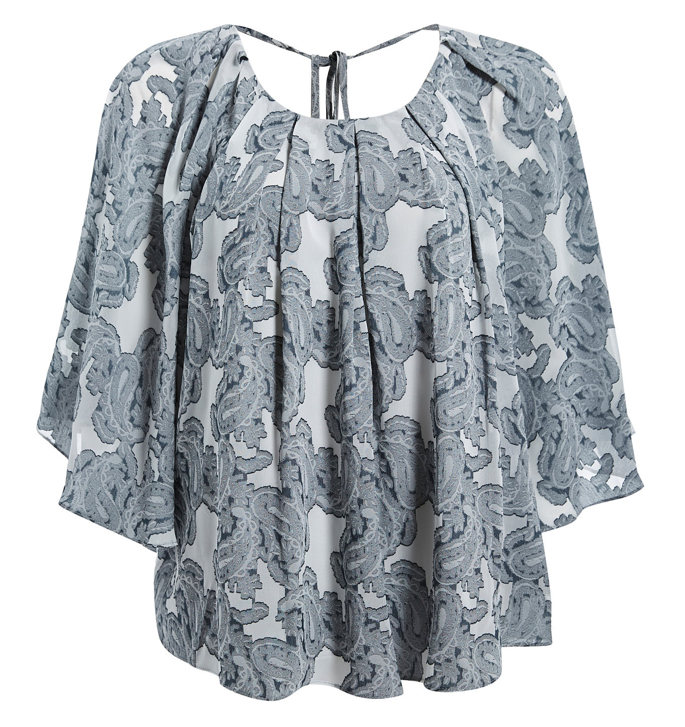 Floral Back V Cut Blouse
