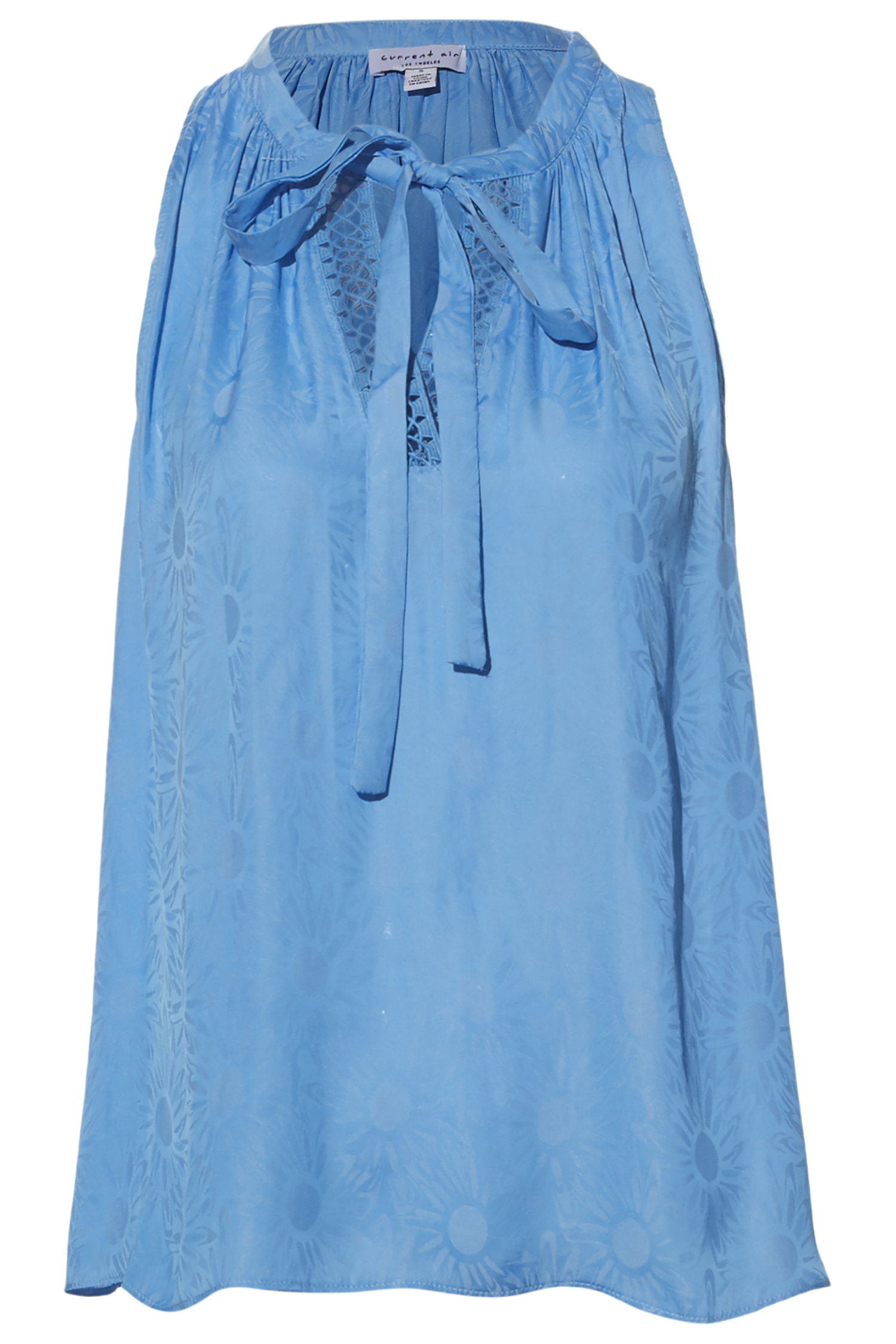 Halter Neck Blouse with Lace Trim