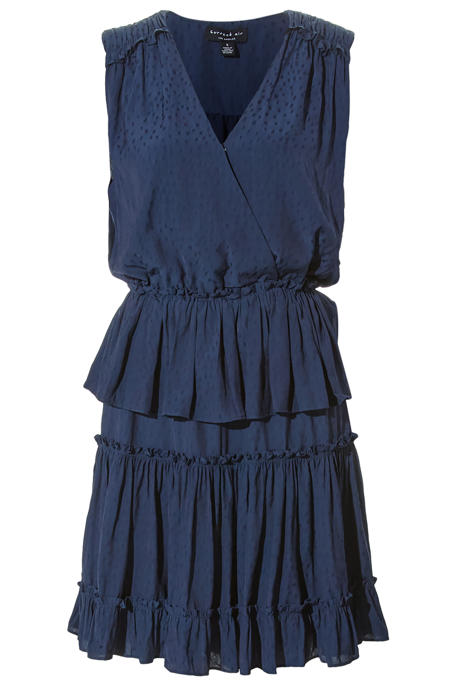 Surplice Tiered Mini Dress