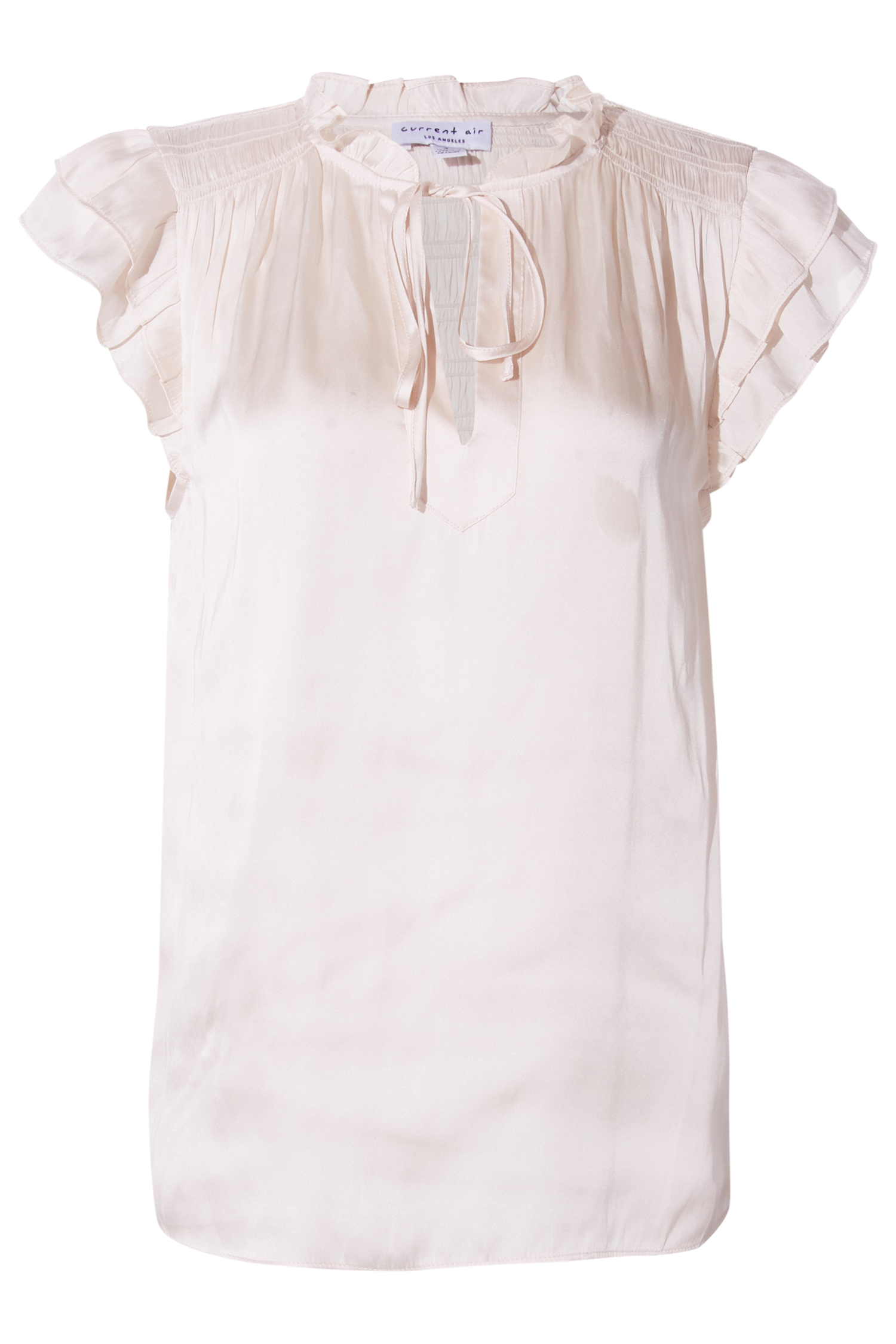 Satin Ruffle Blouse