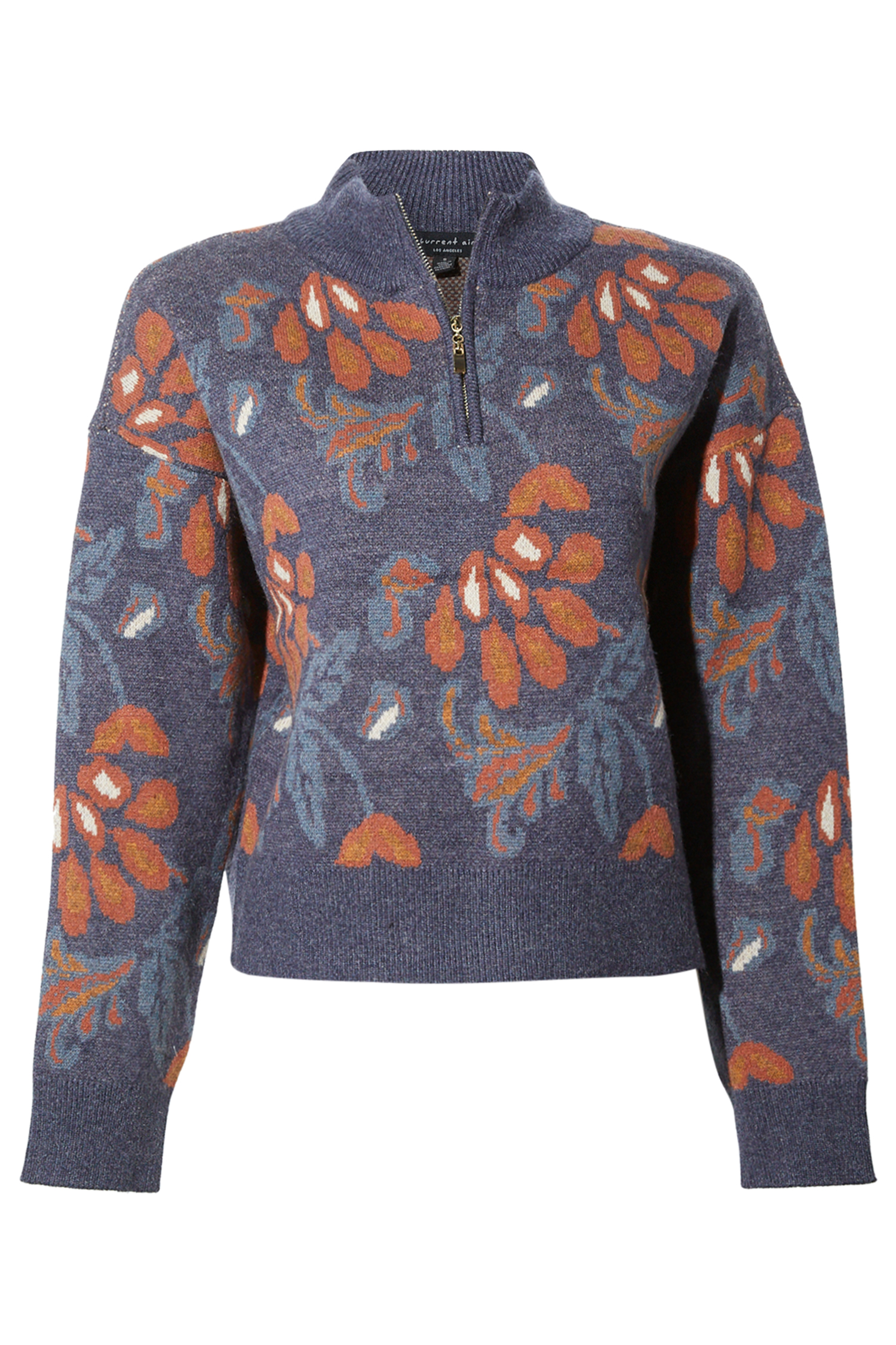 Jacquard Half Zip Sweater