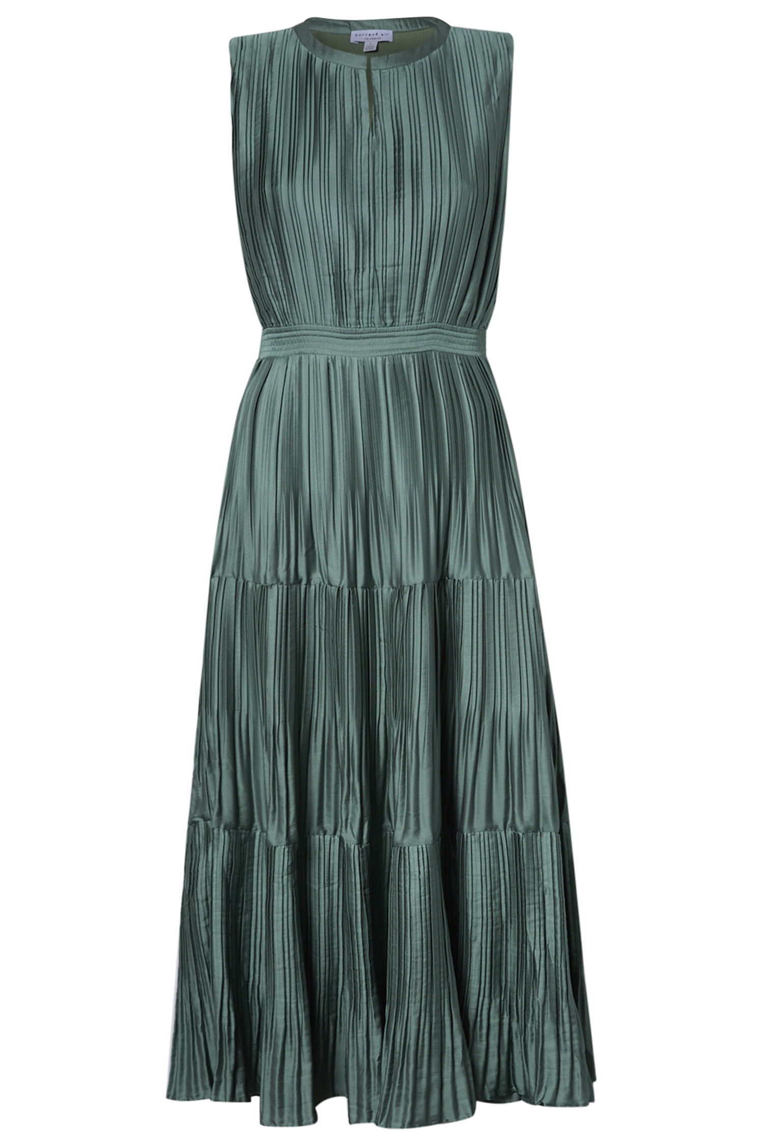 Sleeveless Pleated Midi Dress