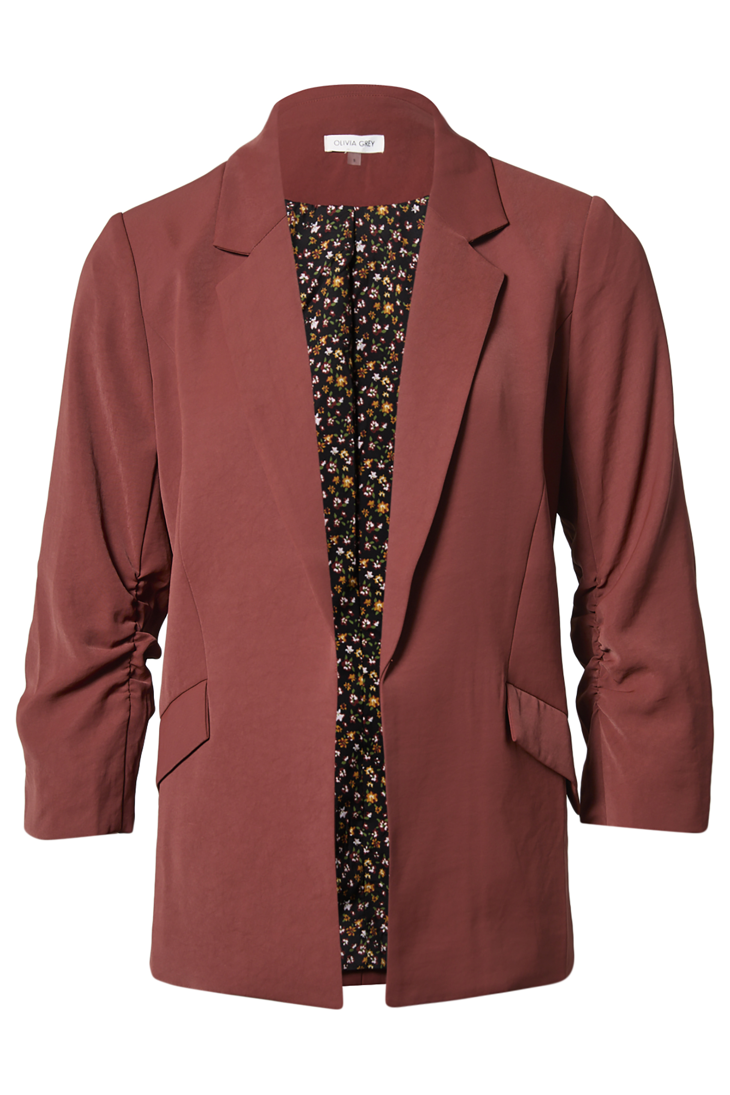 Shirred Sleeve Blazer