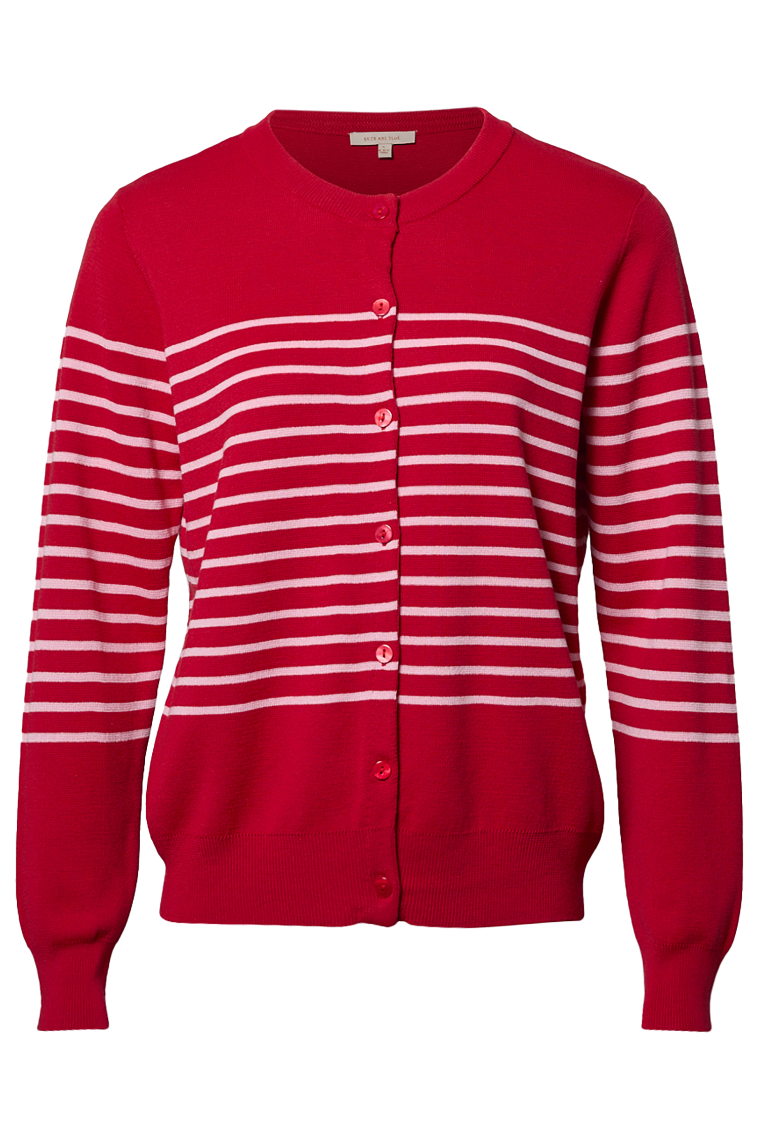 Button Down Stripe Cardigan Sweater
