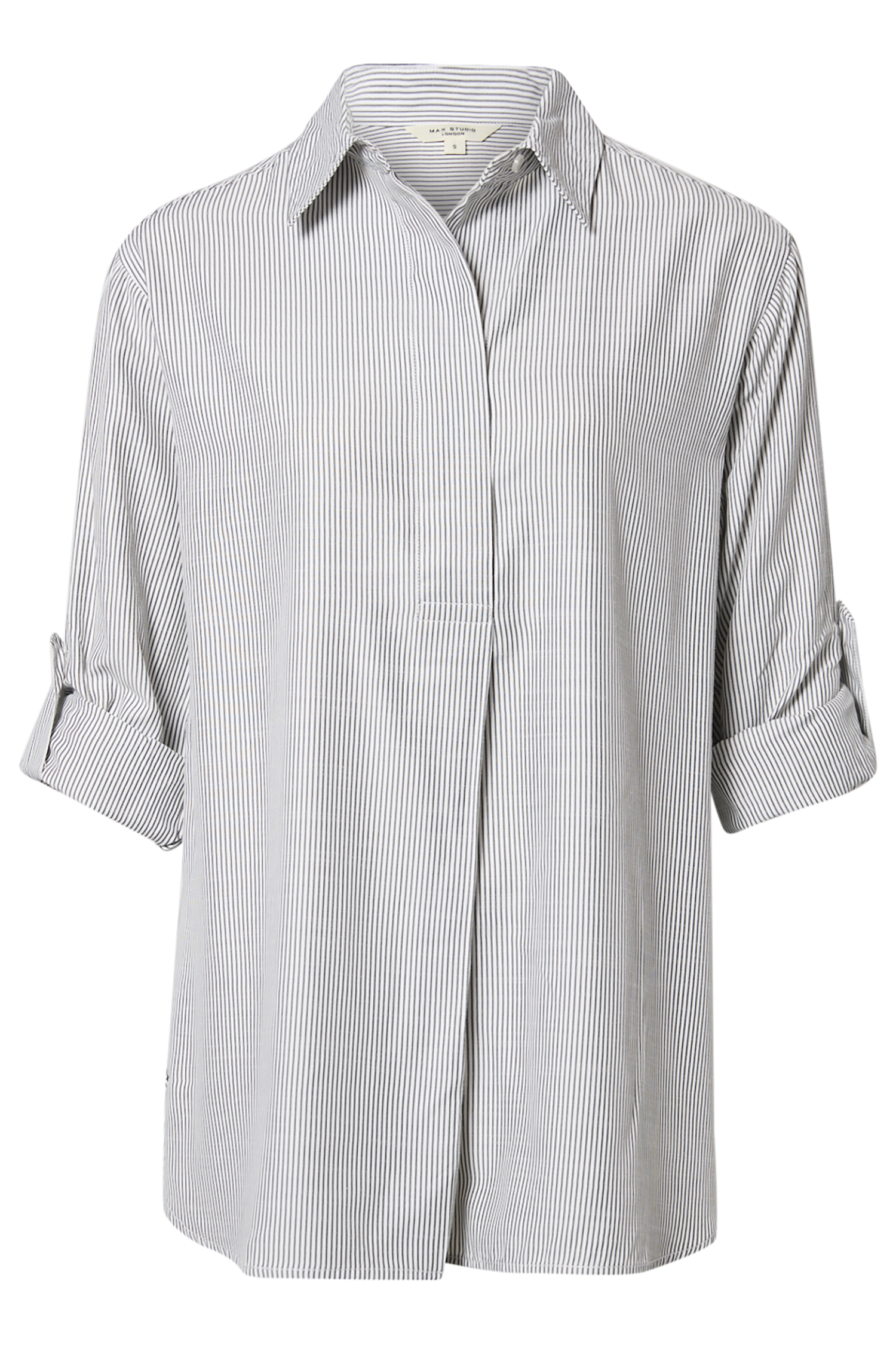Long Sleeve Striped Collared Shirt