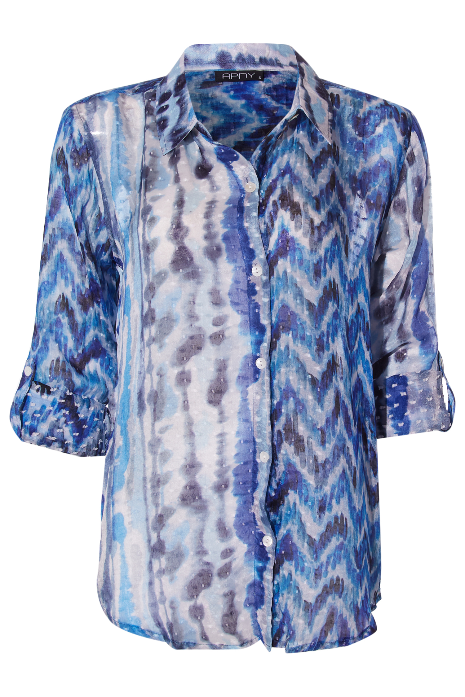 Sheer Button Up Blouse