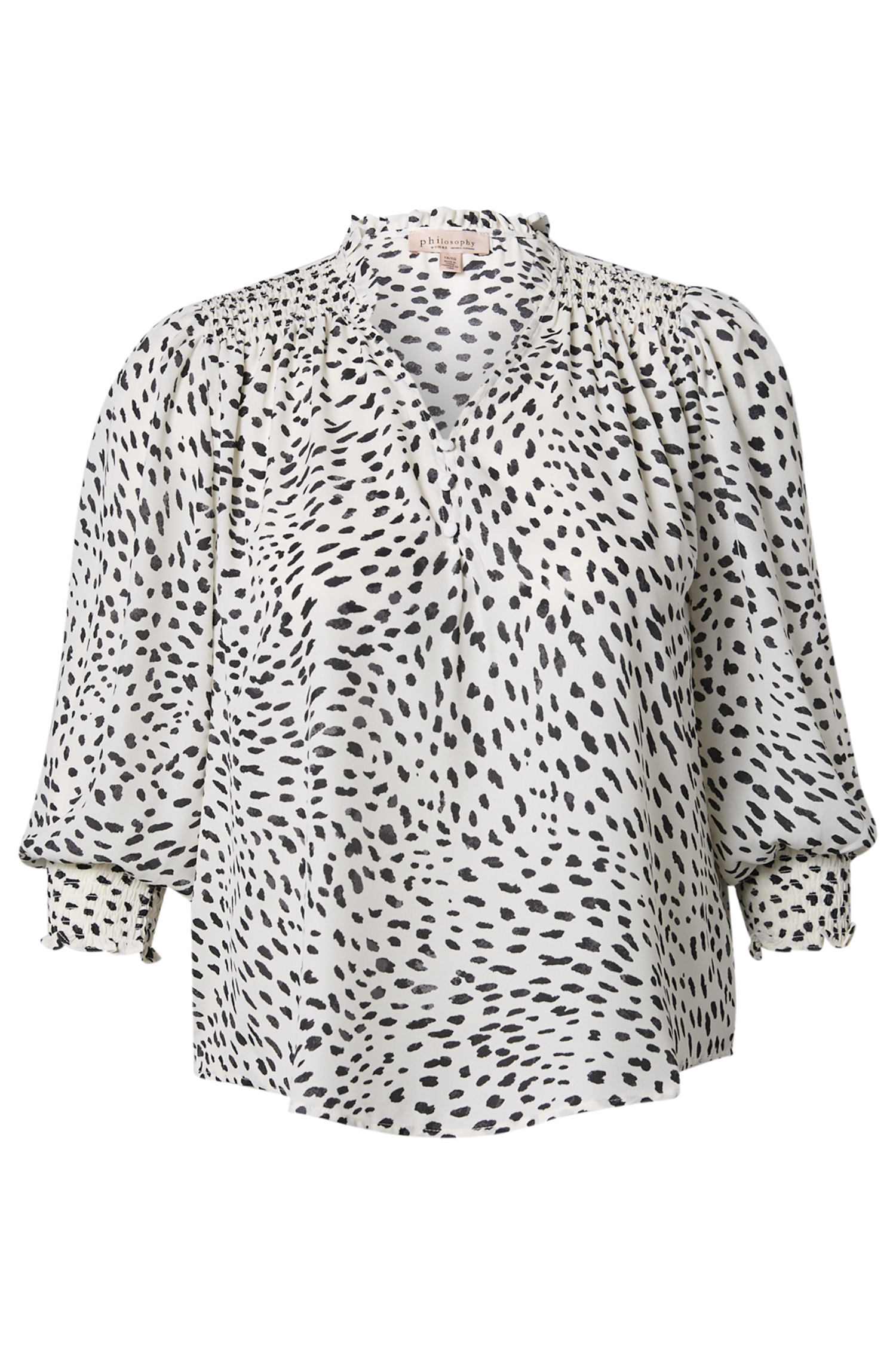 Printed V-Neck Blouse