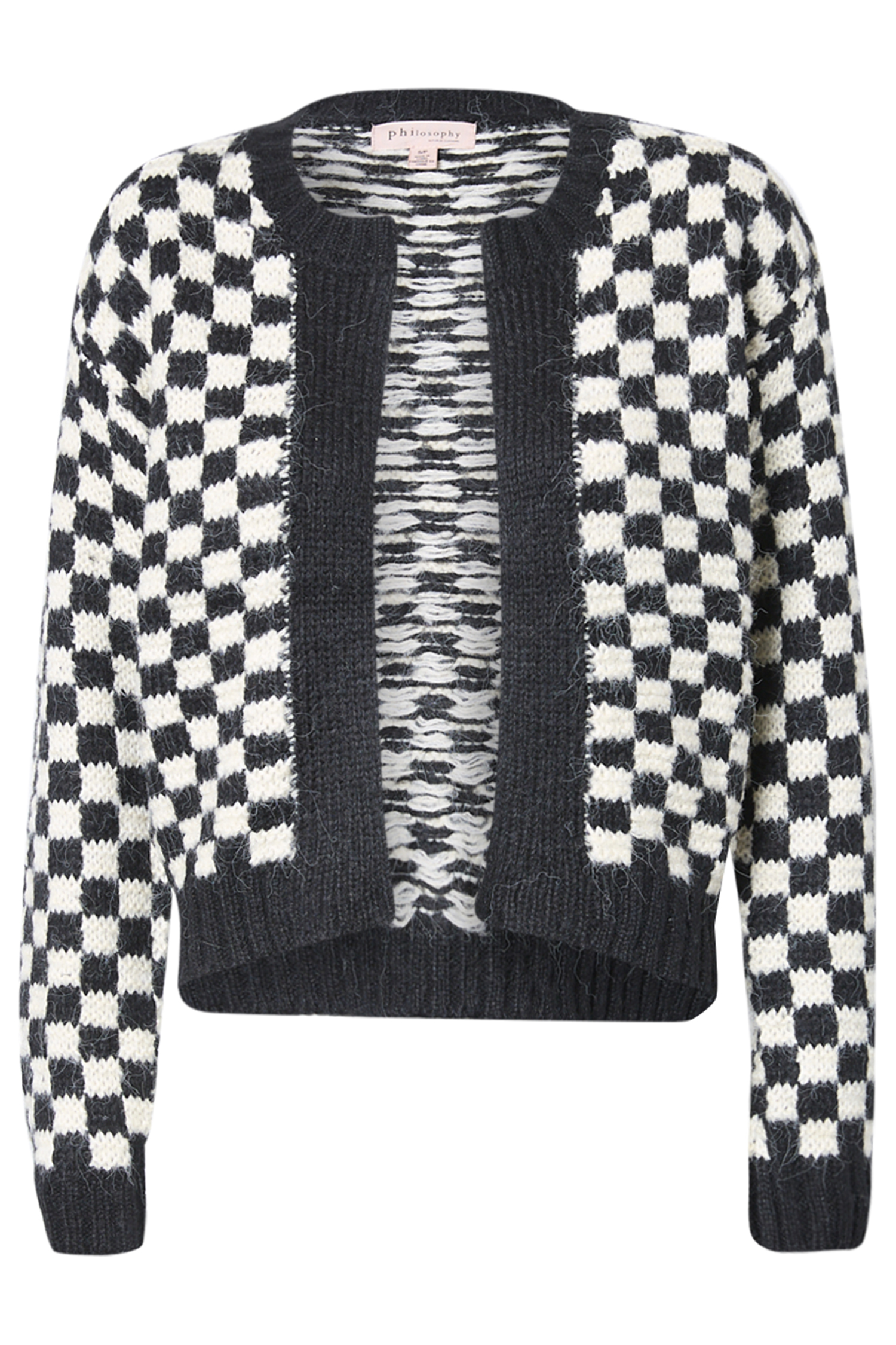 Checked Cardigan
