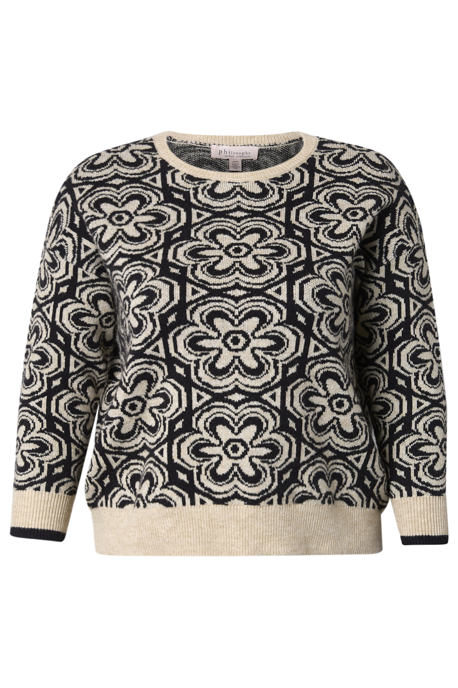 Crew Neck Floral Sweater