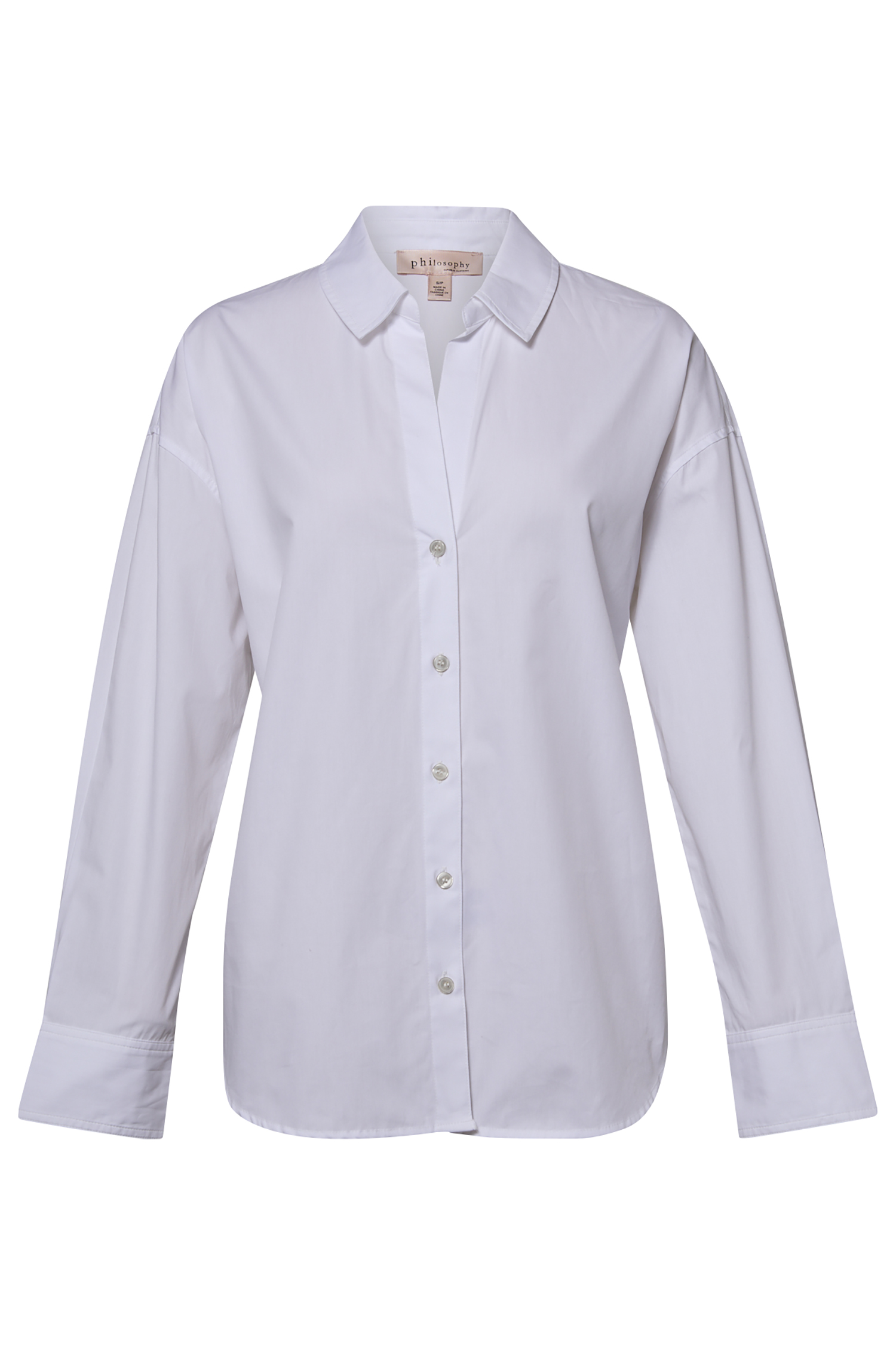 V-Neck Button Front Shirt