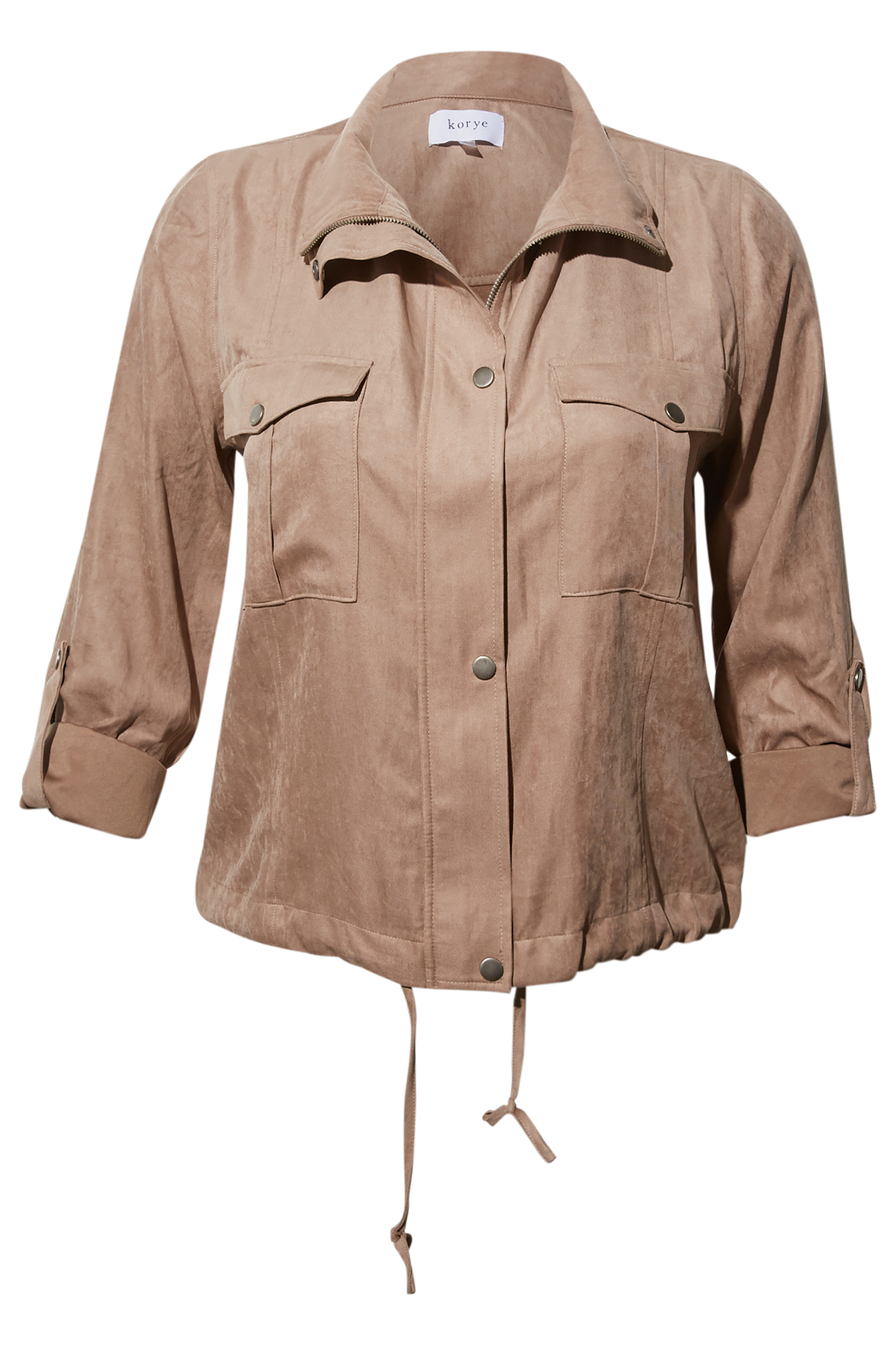 Peach Skin Crop Utility Jacket