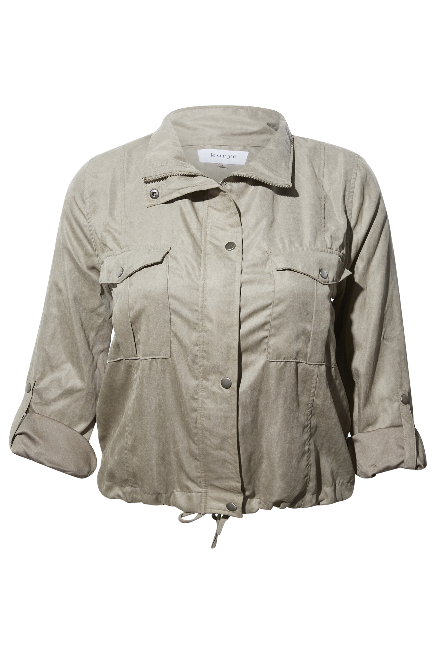 Peach Skin Crop Utility Jacket