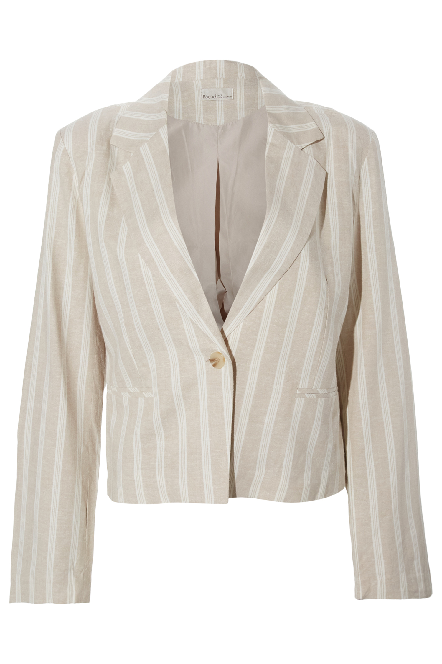 Cropped Striped Blazer