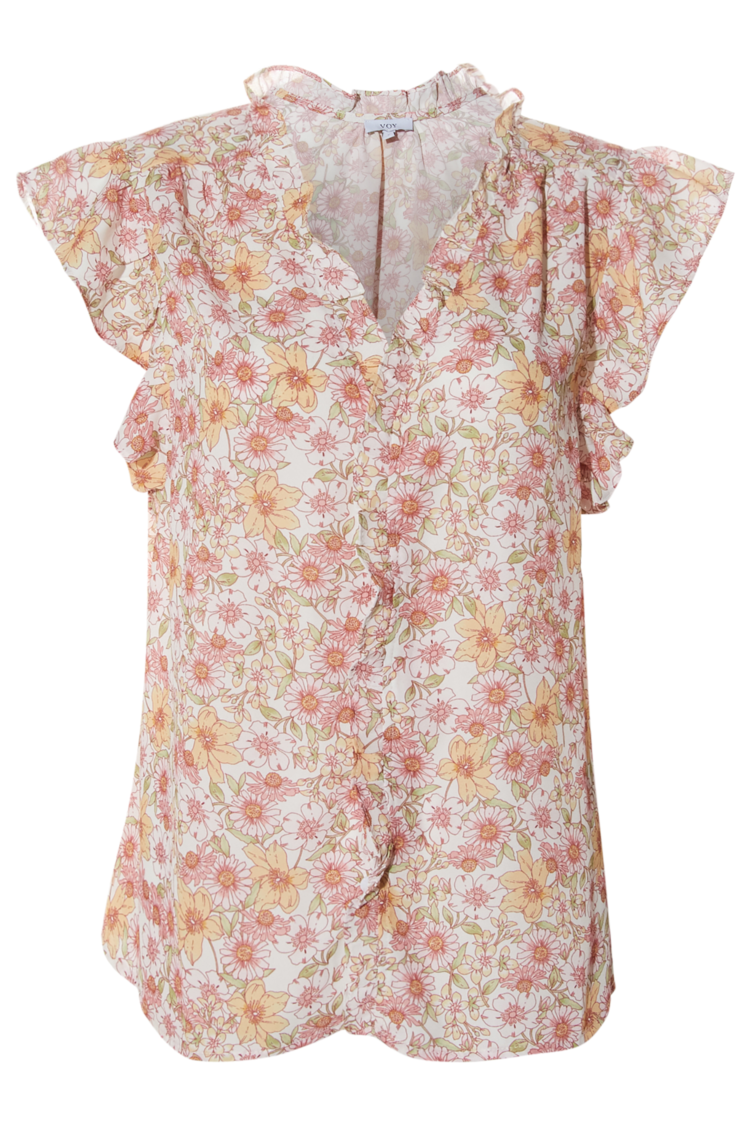 Ruffle Neck Top