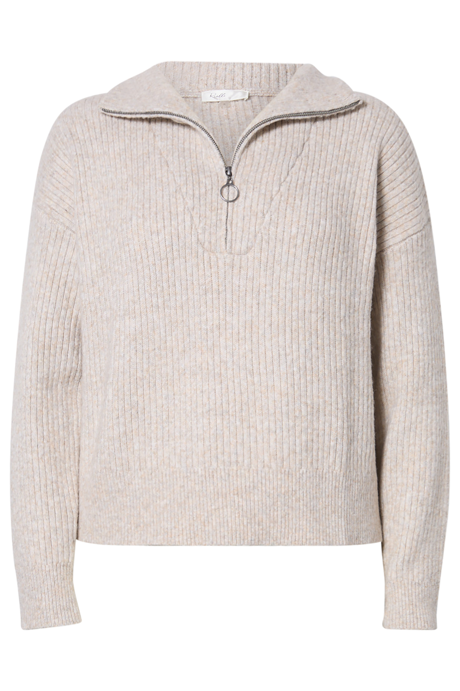Half Zip Ribbed Sweater