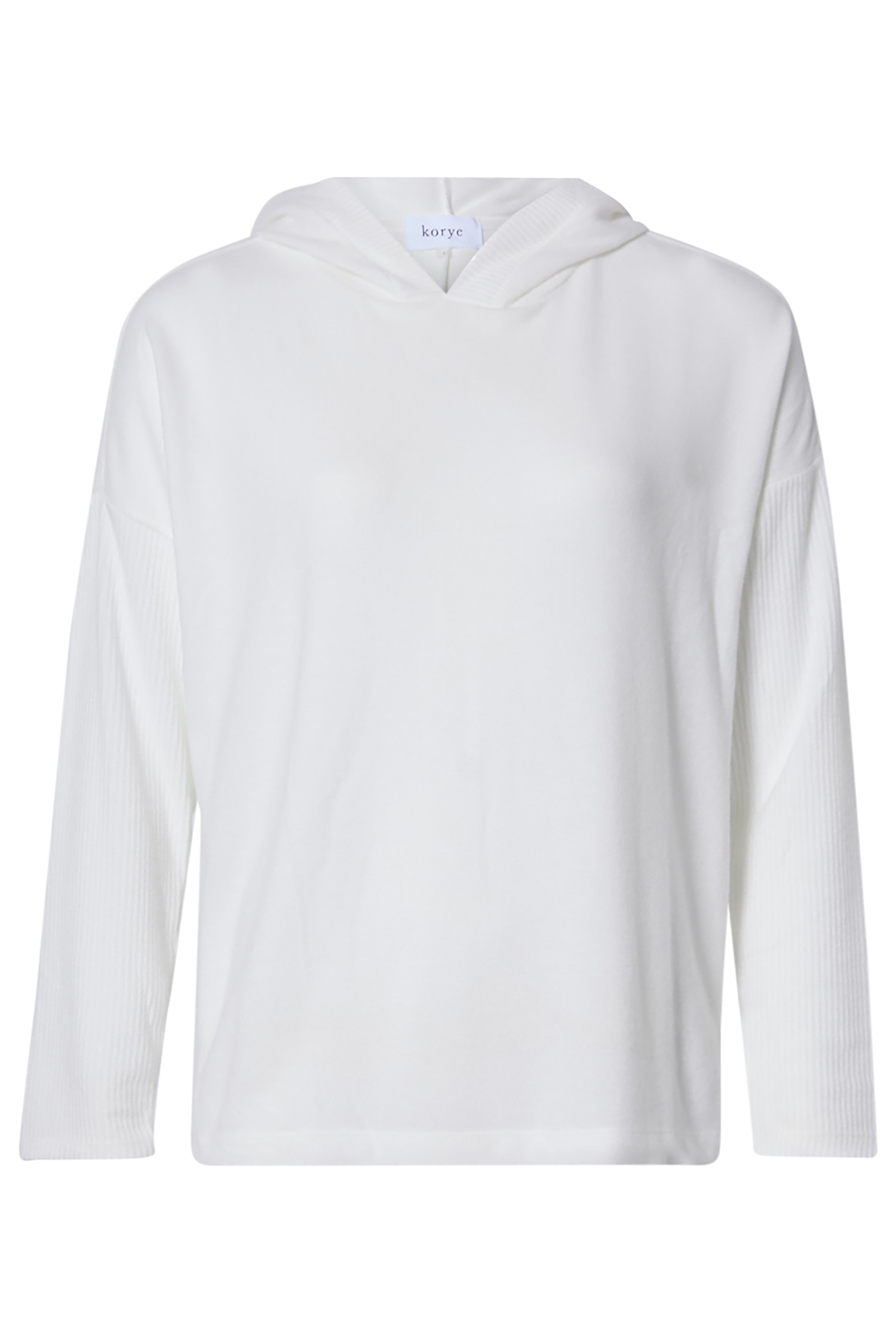 Ribbed Contrast Hoodie