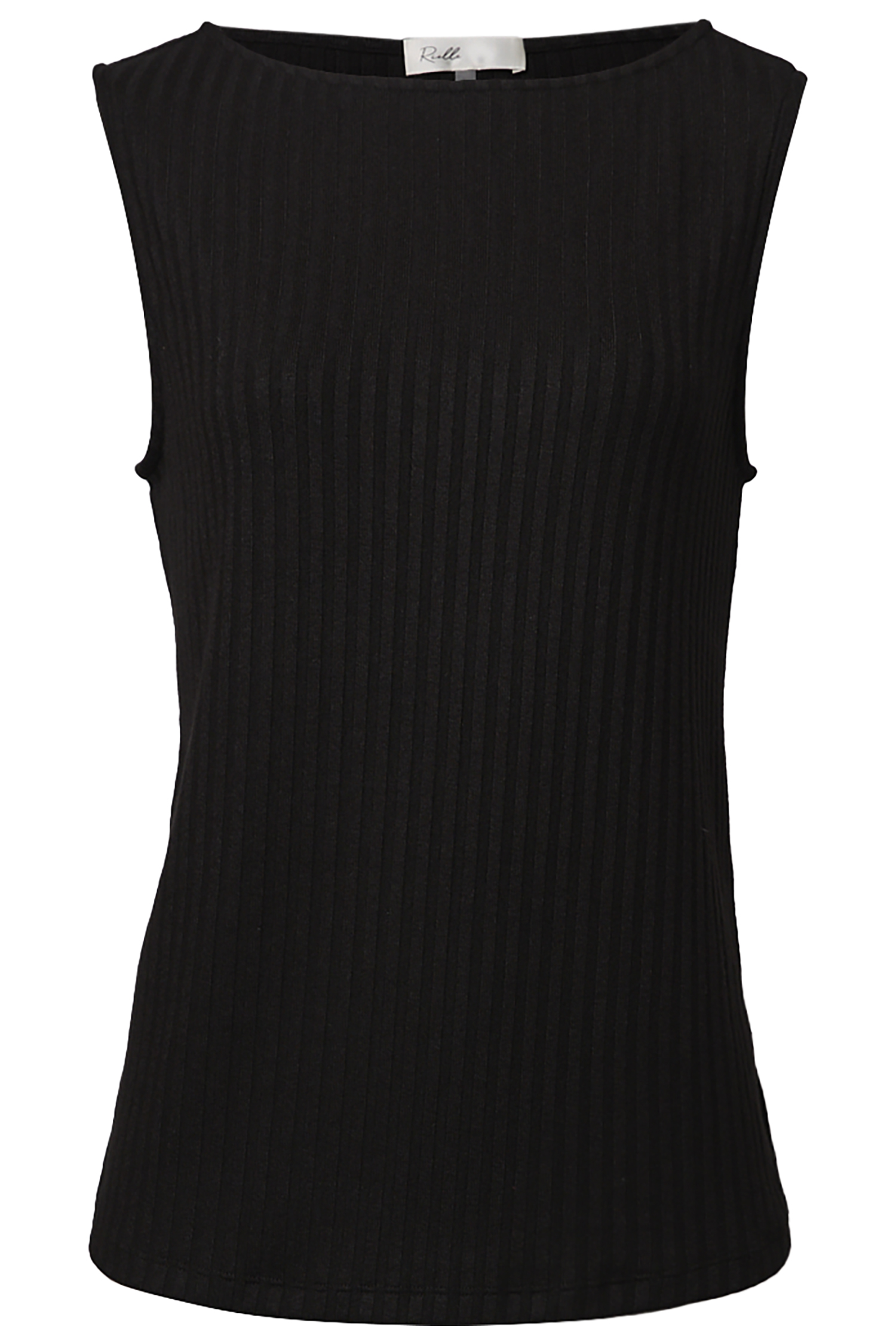 Sleeveless Boat Neck Knit Top