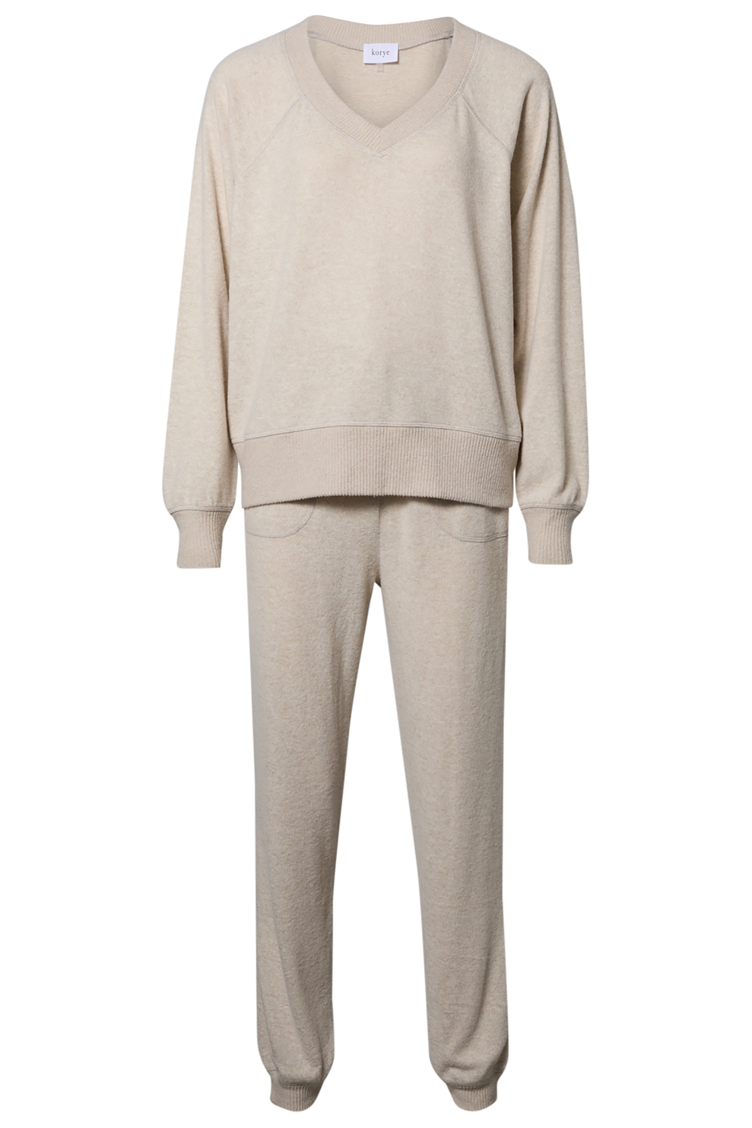 Contrast Knit Combo Set