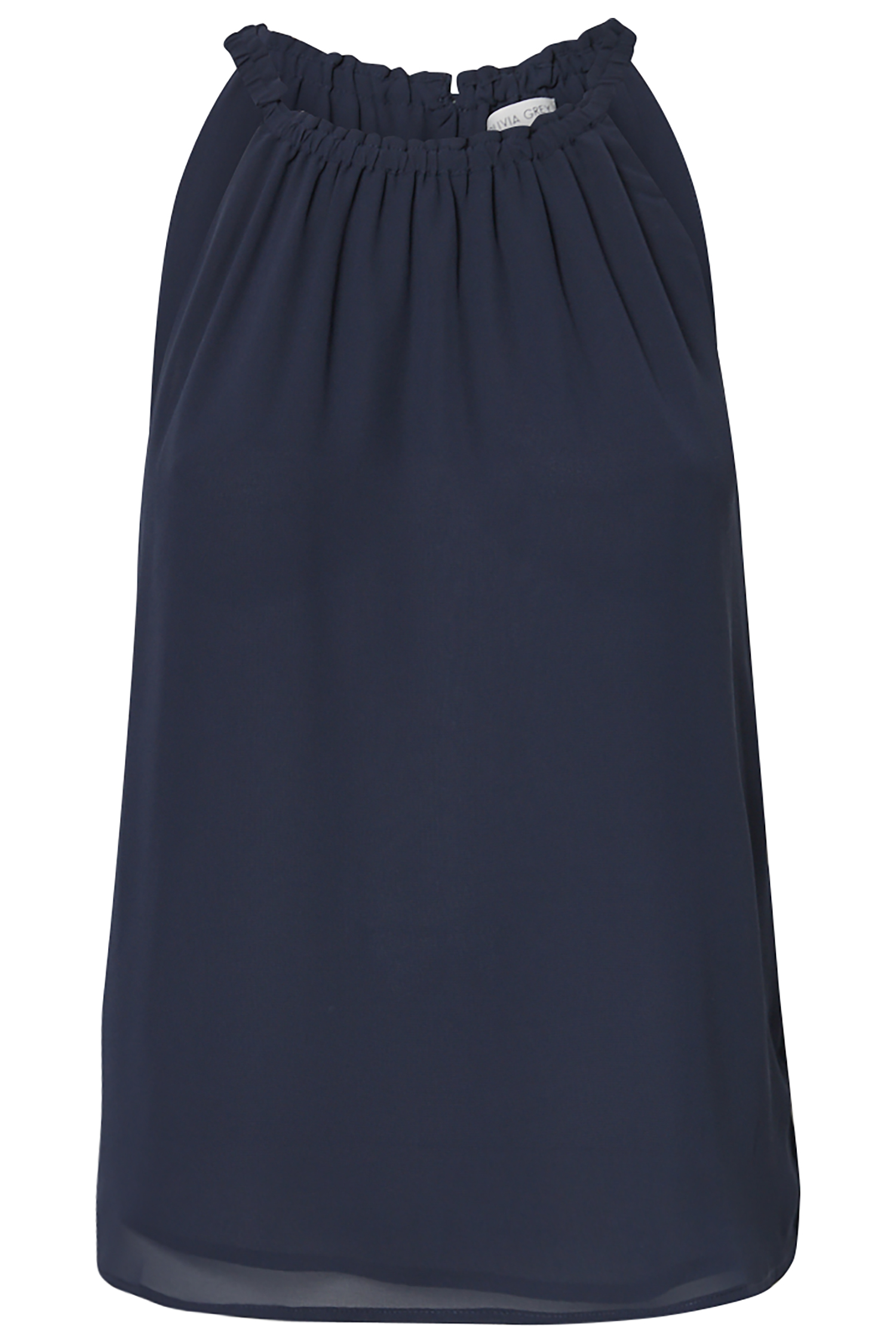 Ruched Neck Sleeveless Top