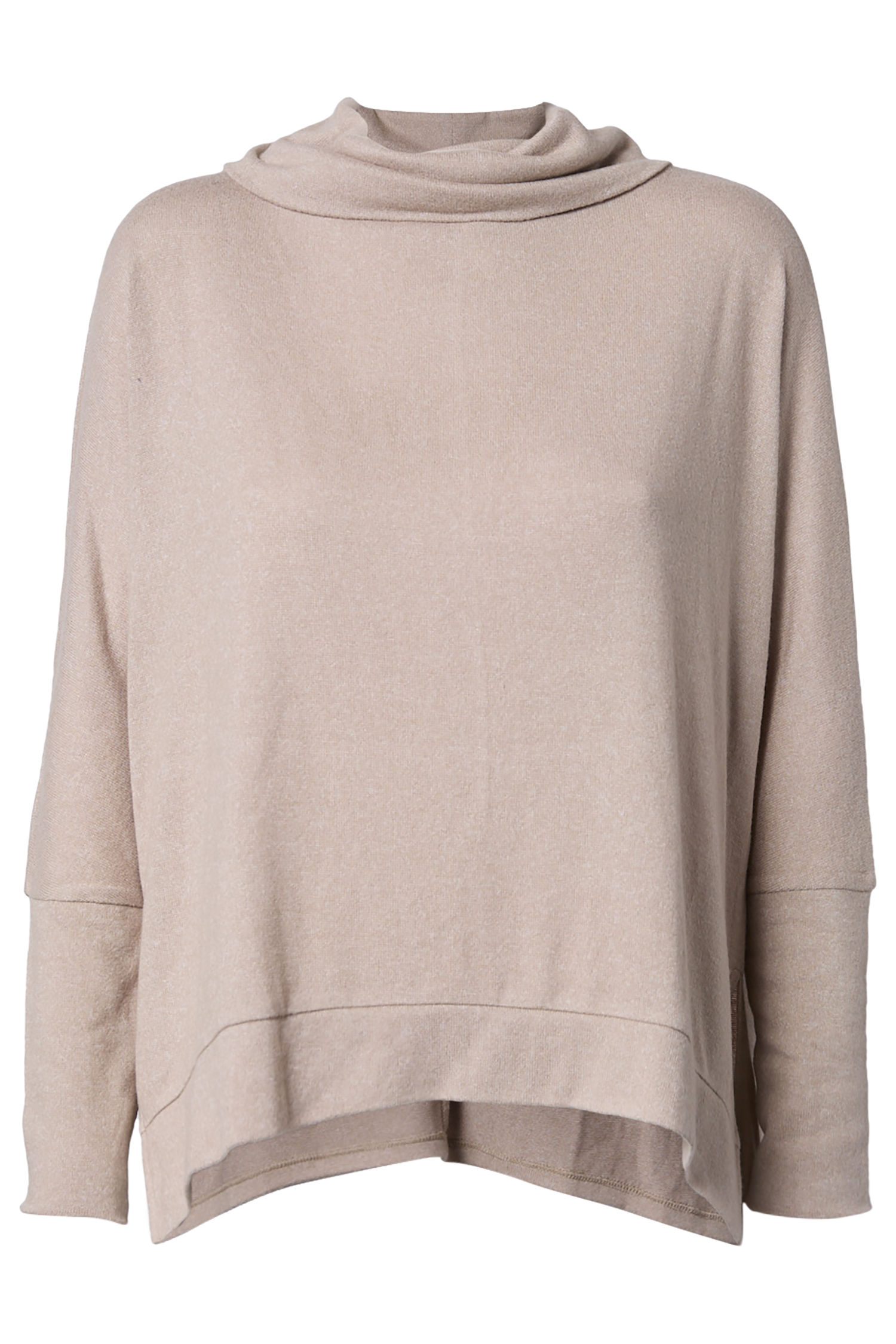 Cowl Neck Brushed Long Sleeve Top