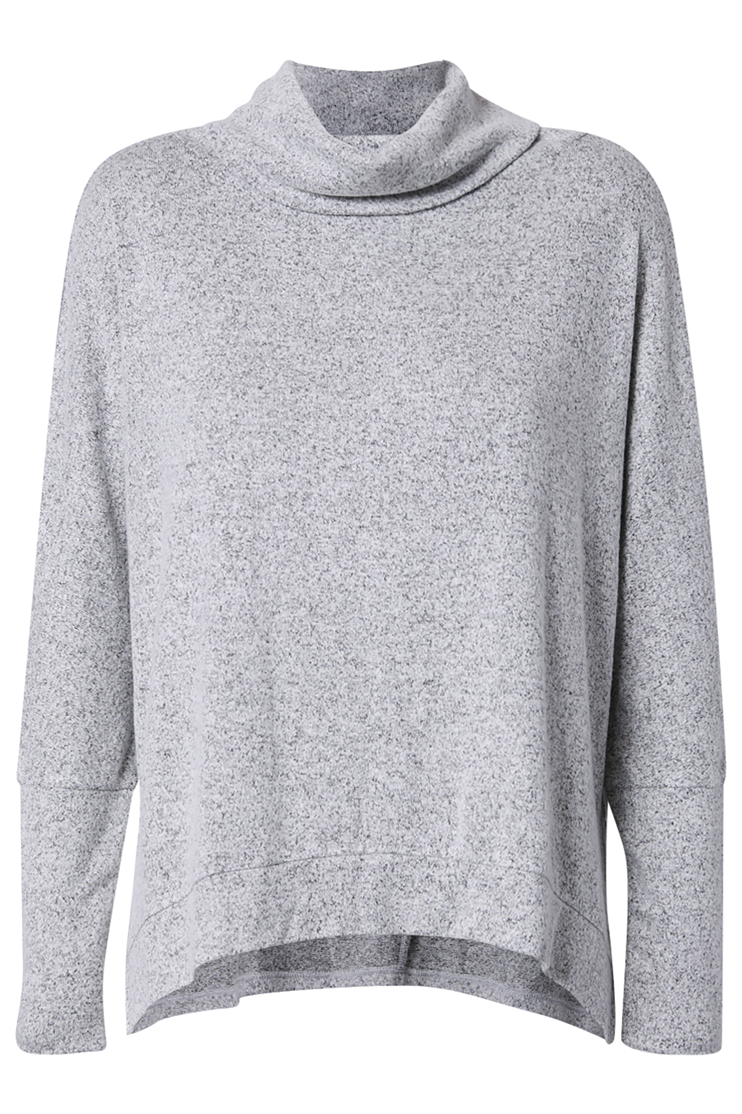 Cowl Neck Brushed Long Sleeve Top