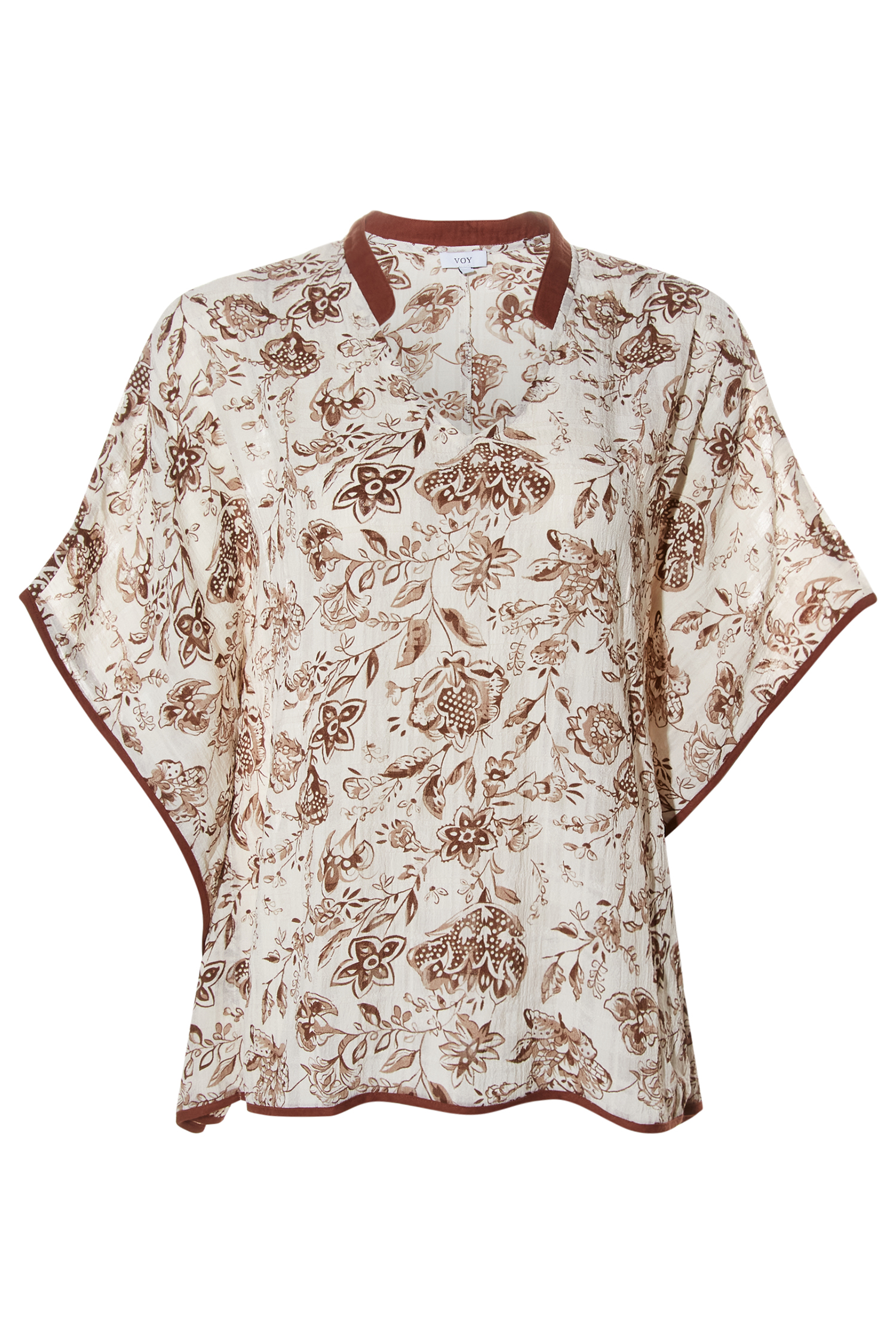 Binding Detailed Print Poncho
