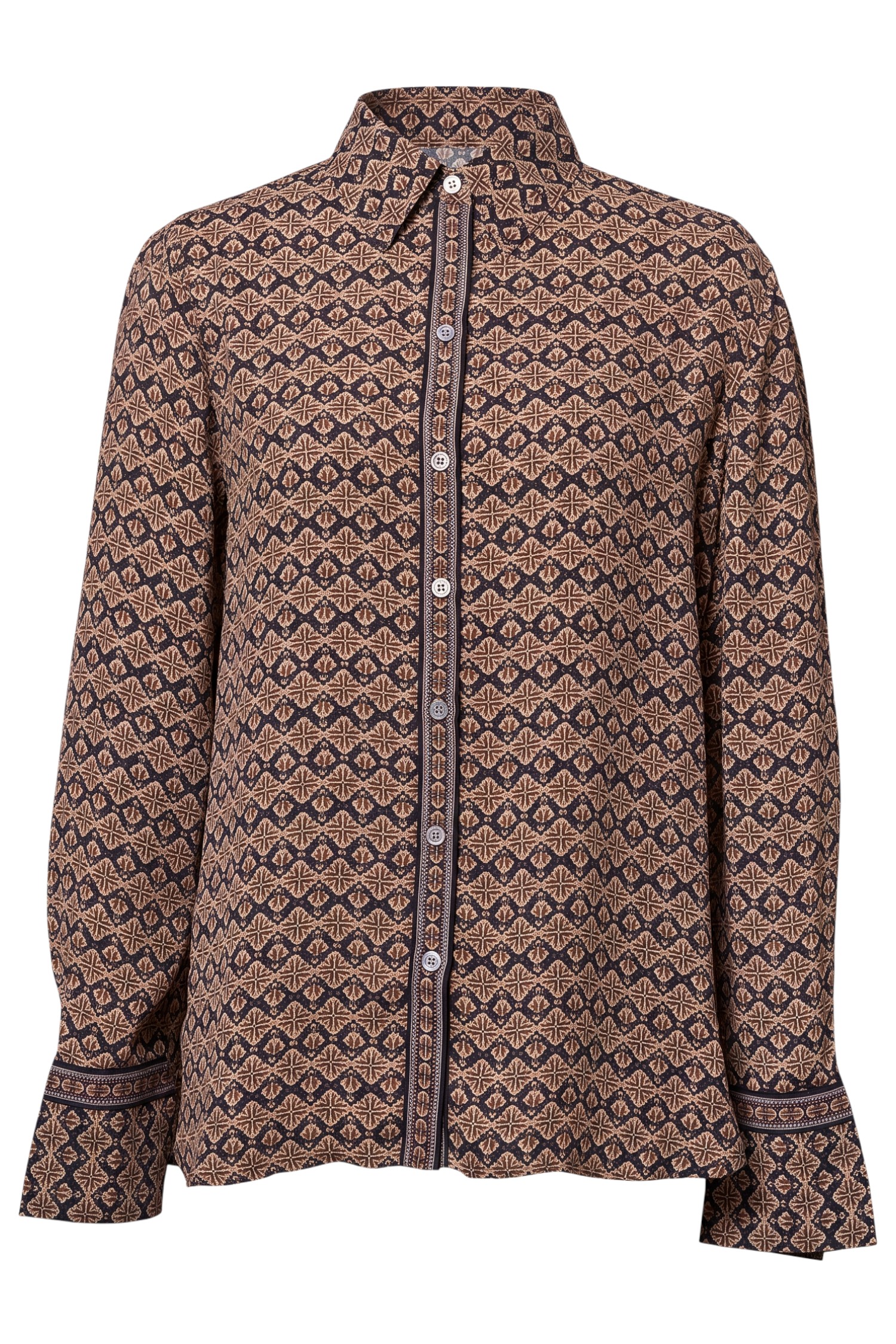 Printed Button Front Shirt