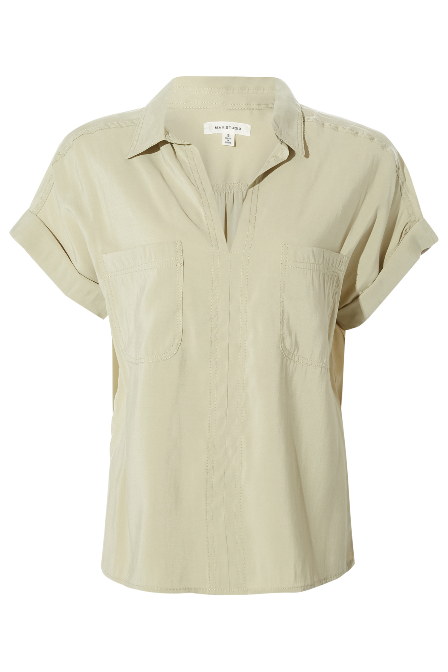 Short Sleeve Collared Top