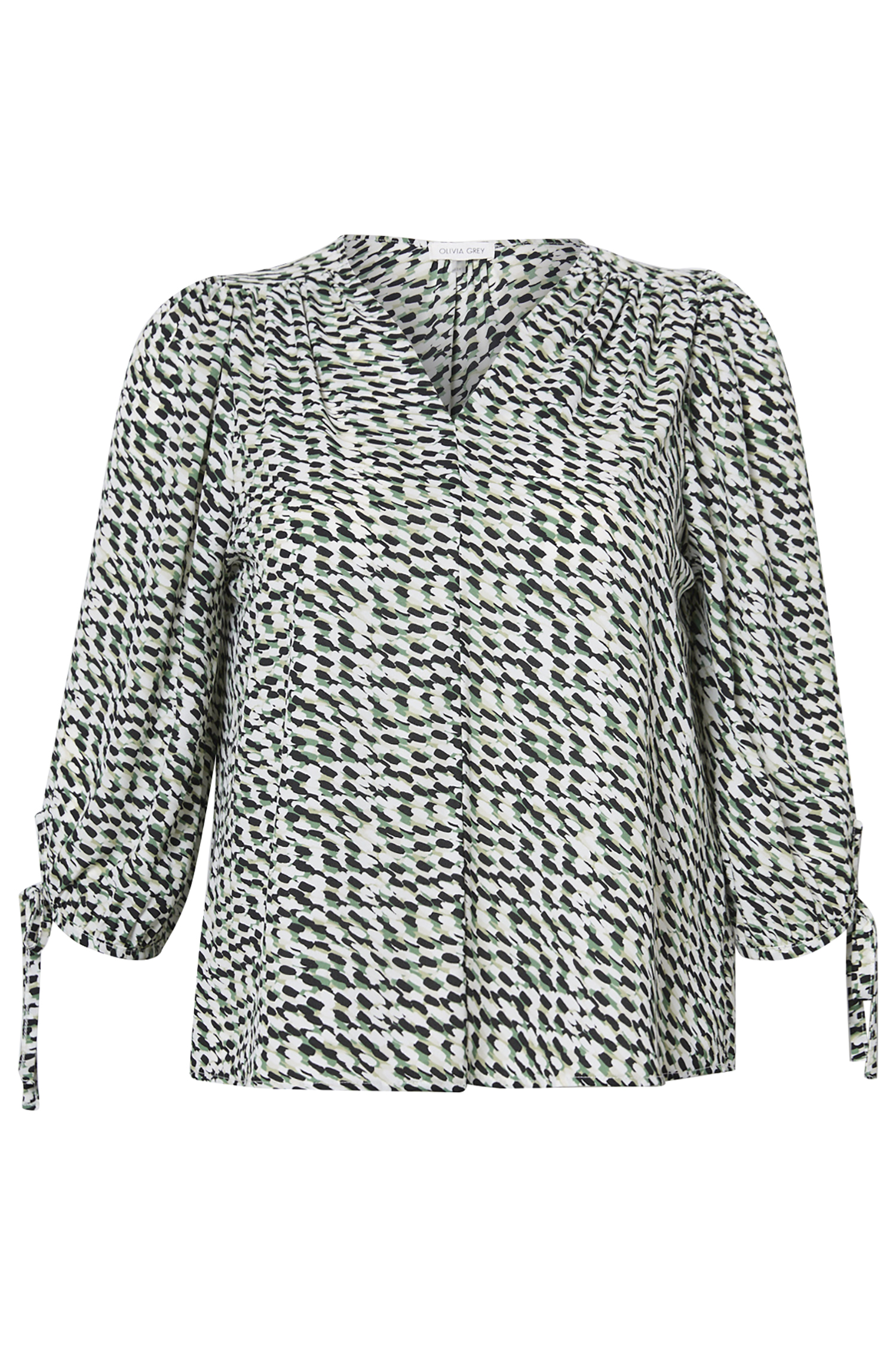 V-Neck Printed Blouse