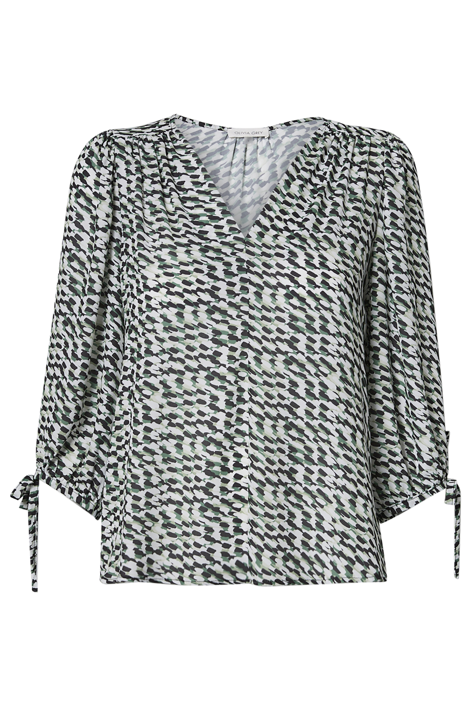 V-Neck Printed Blouse