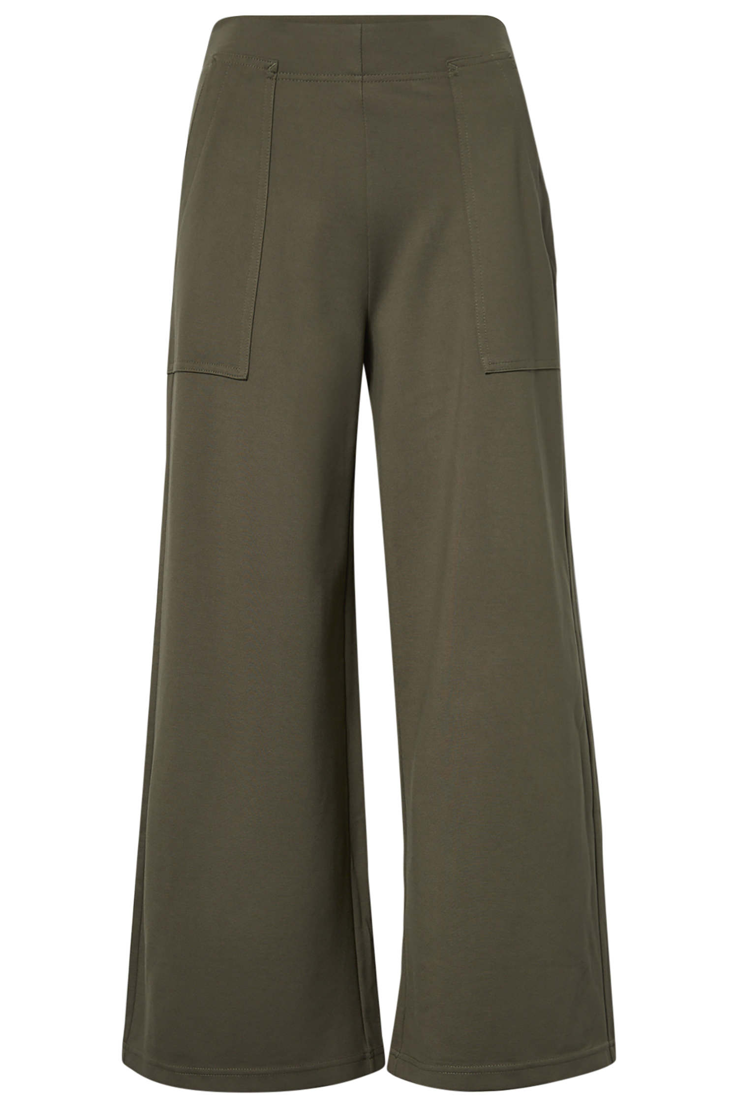 Cropped High Rise Pull On Pant