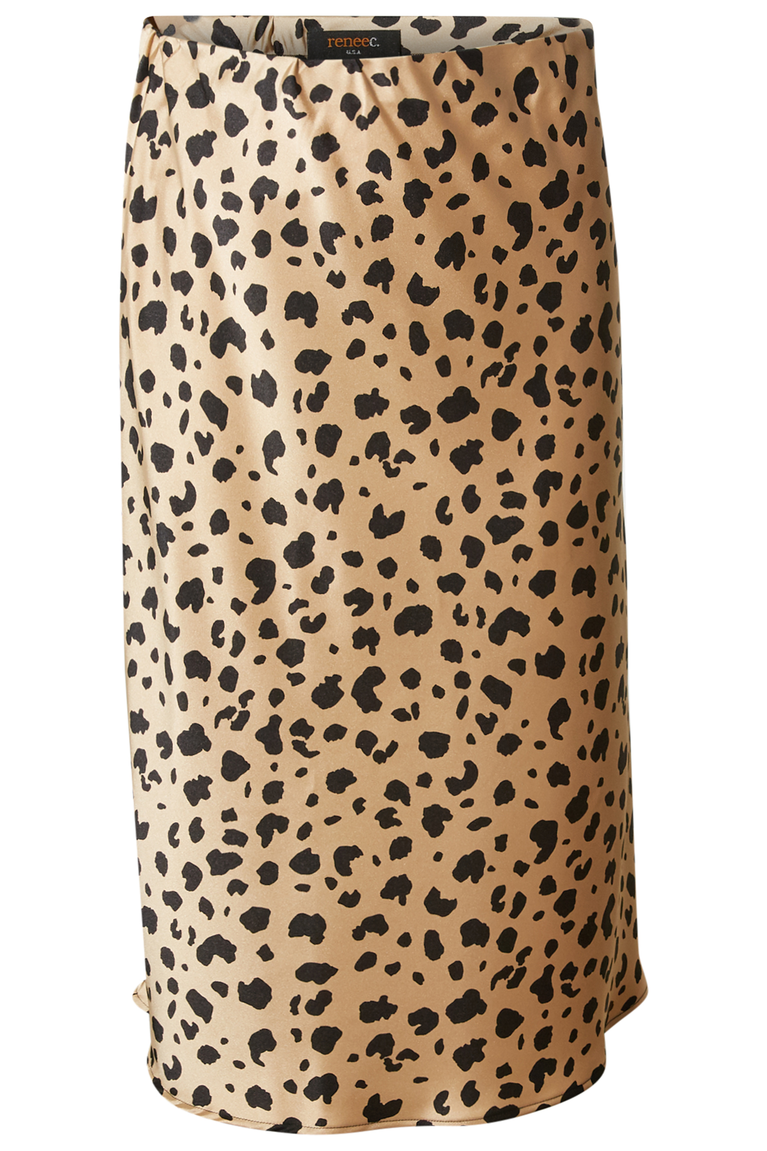 Animal Print Slip Skirt