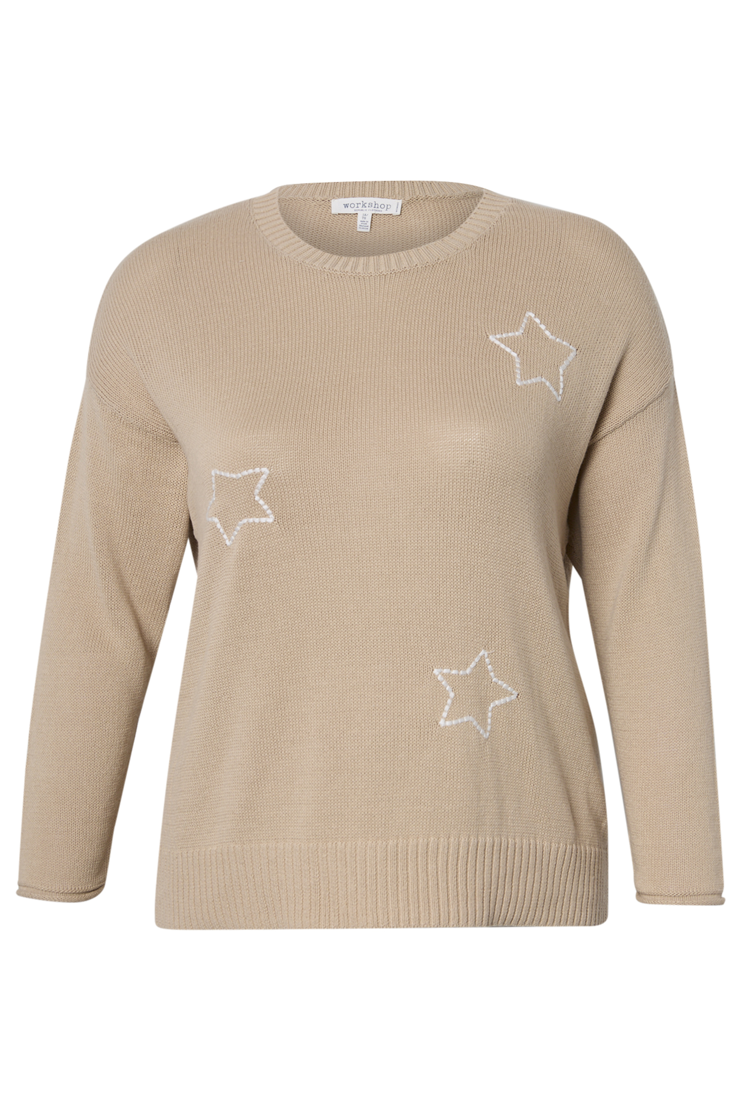 Embroidered Star Pullover
