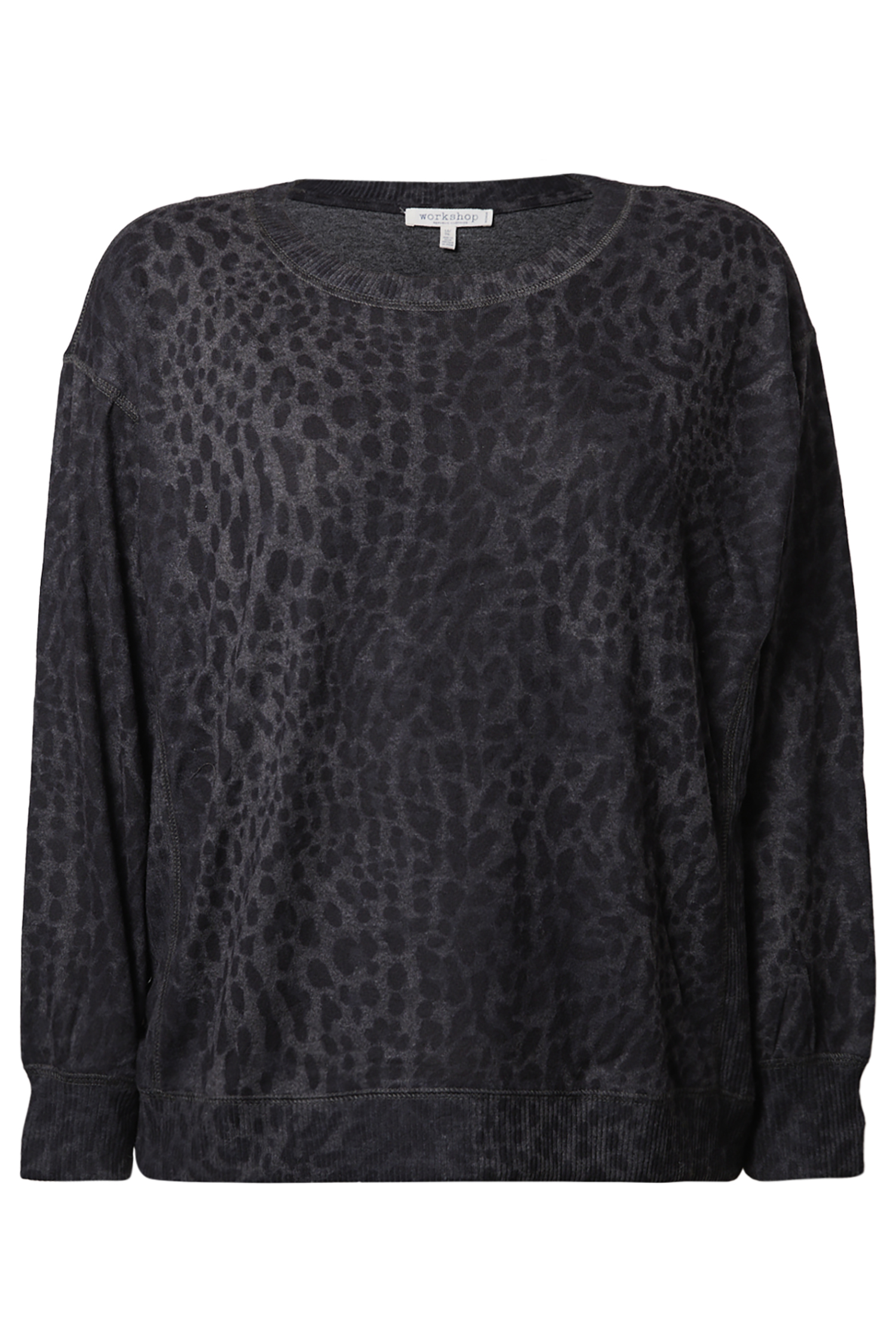 Leopard Print Drop Shoulder Top