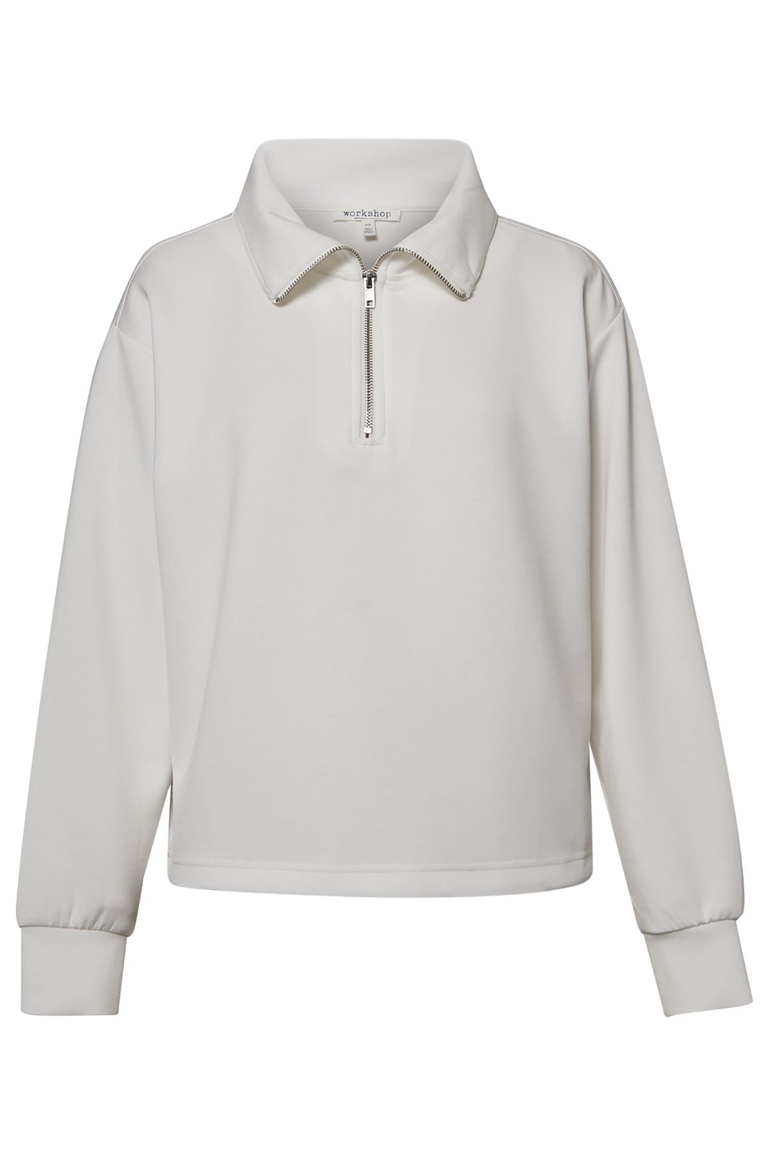 Quarter Zip Pullover in White XS - L | DAILYLOOK
