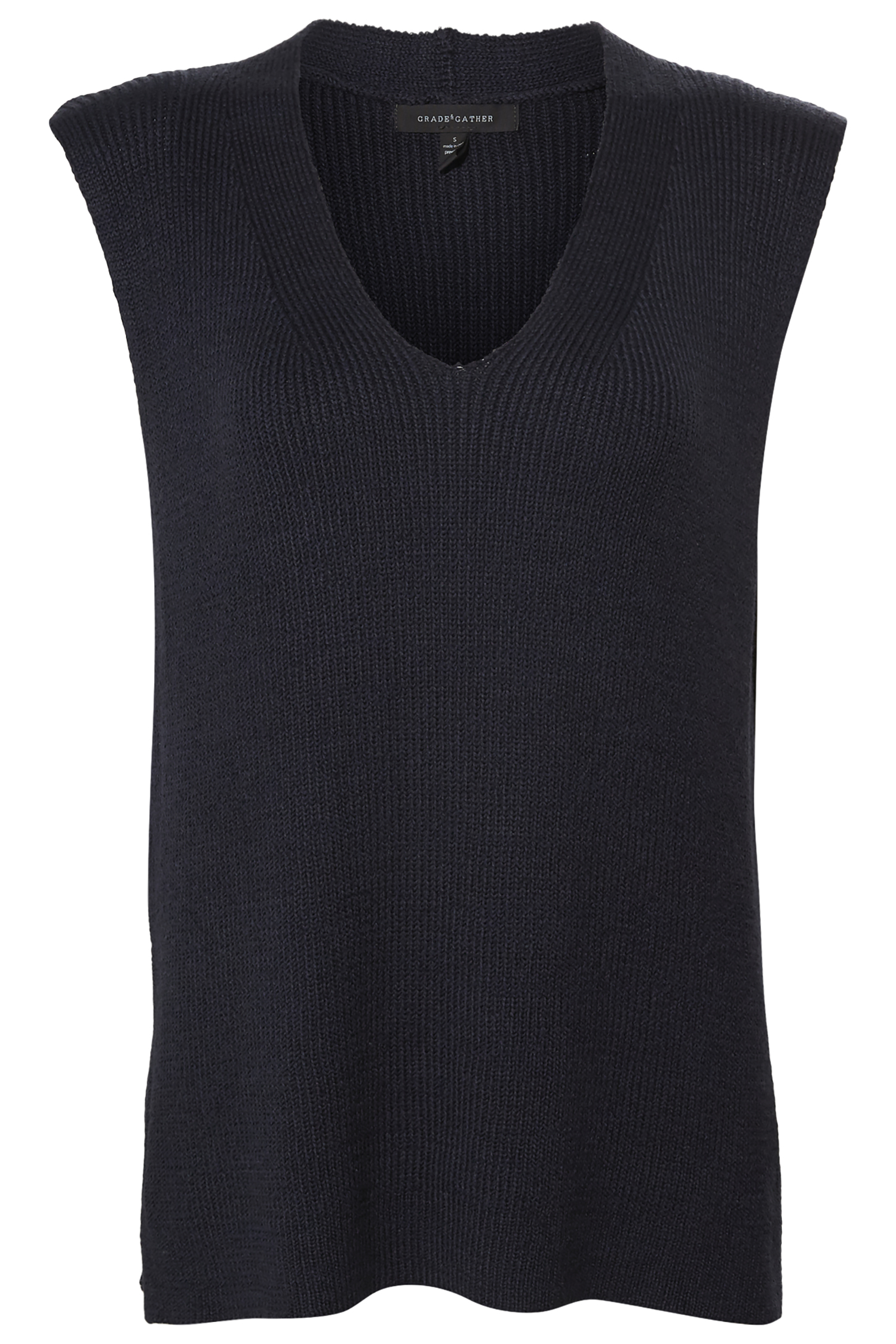 Side Split Hem V Neck