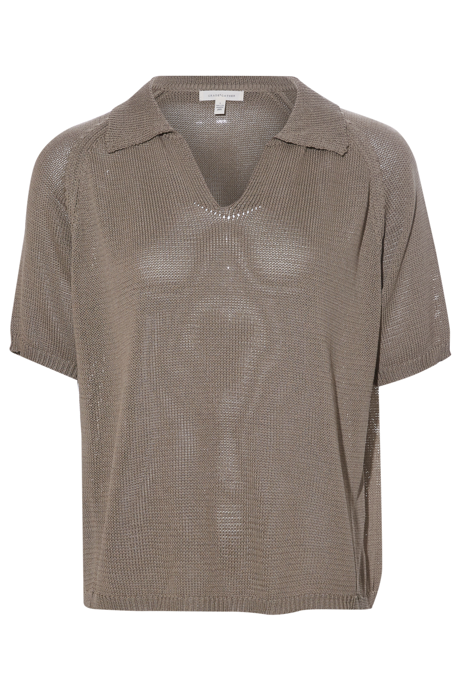 Sweater Knit Collared Tee