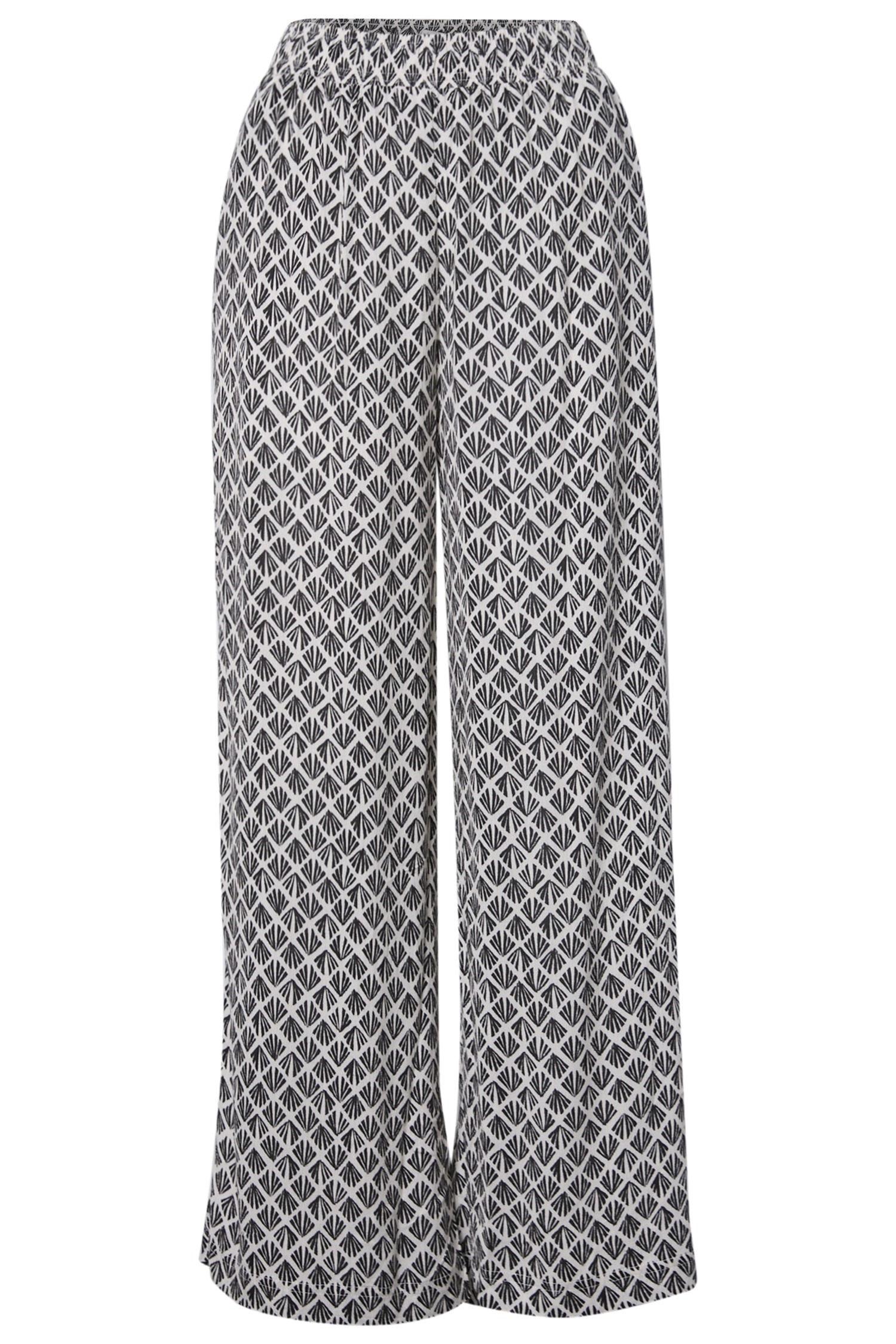 Geo Print Wide Leg Pants