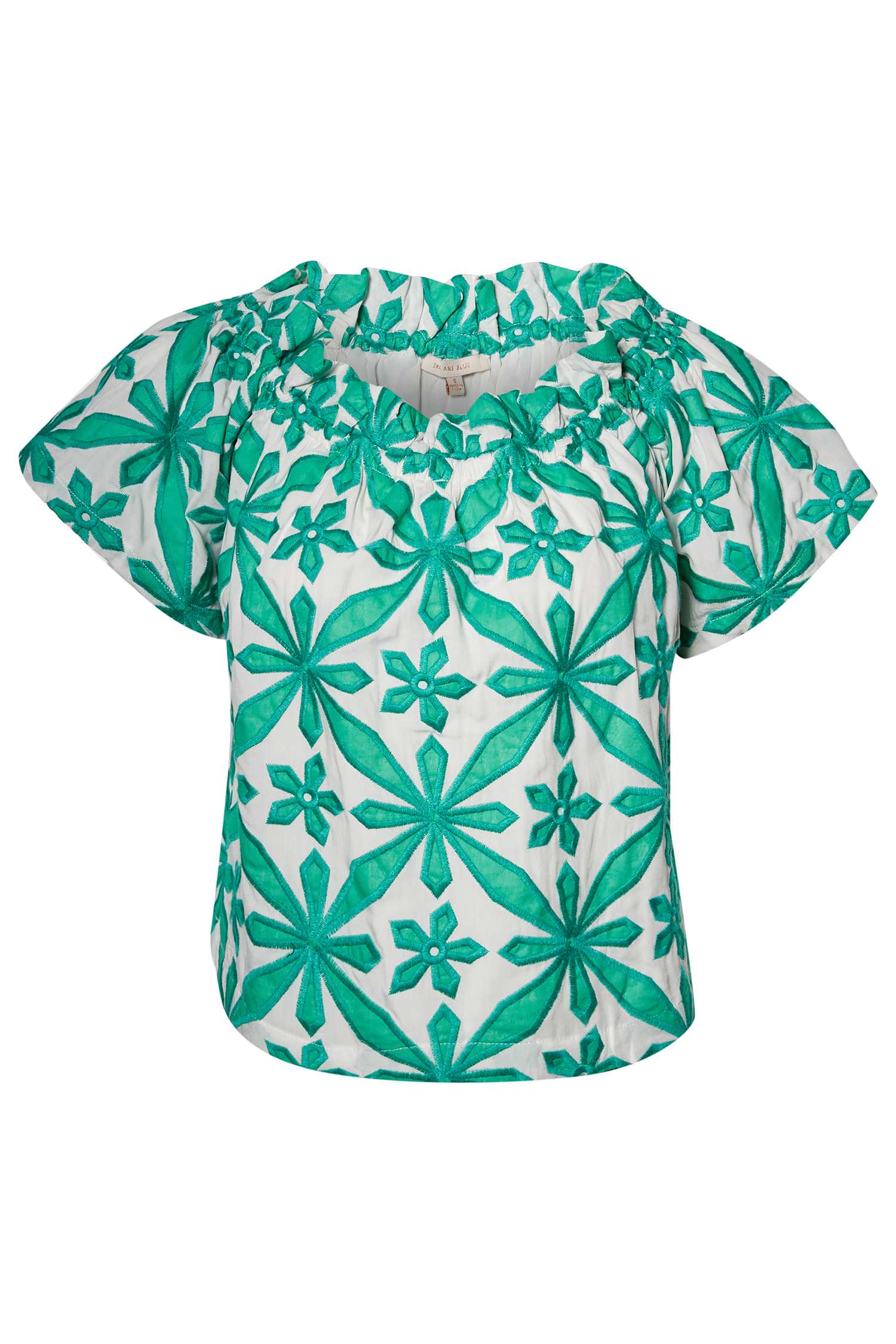 Short Sleeve Embroidered Top