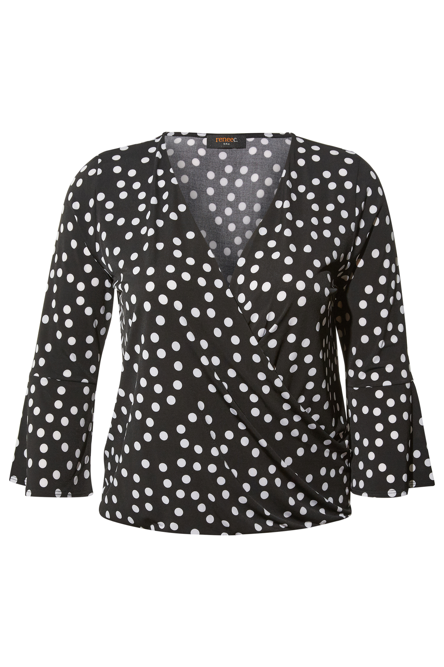 Polka Dot Surplice Top