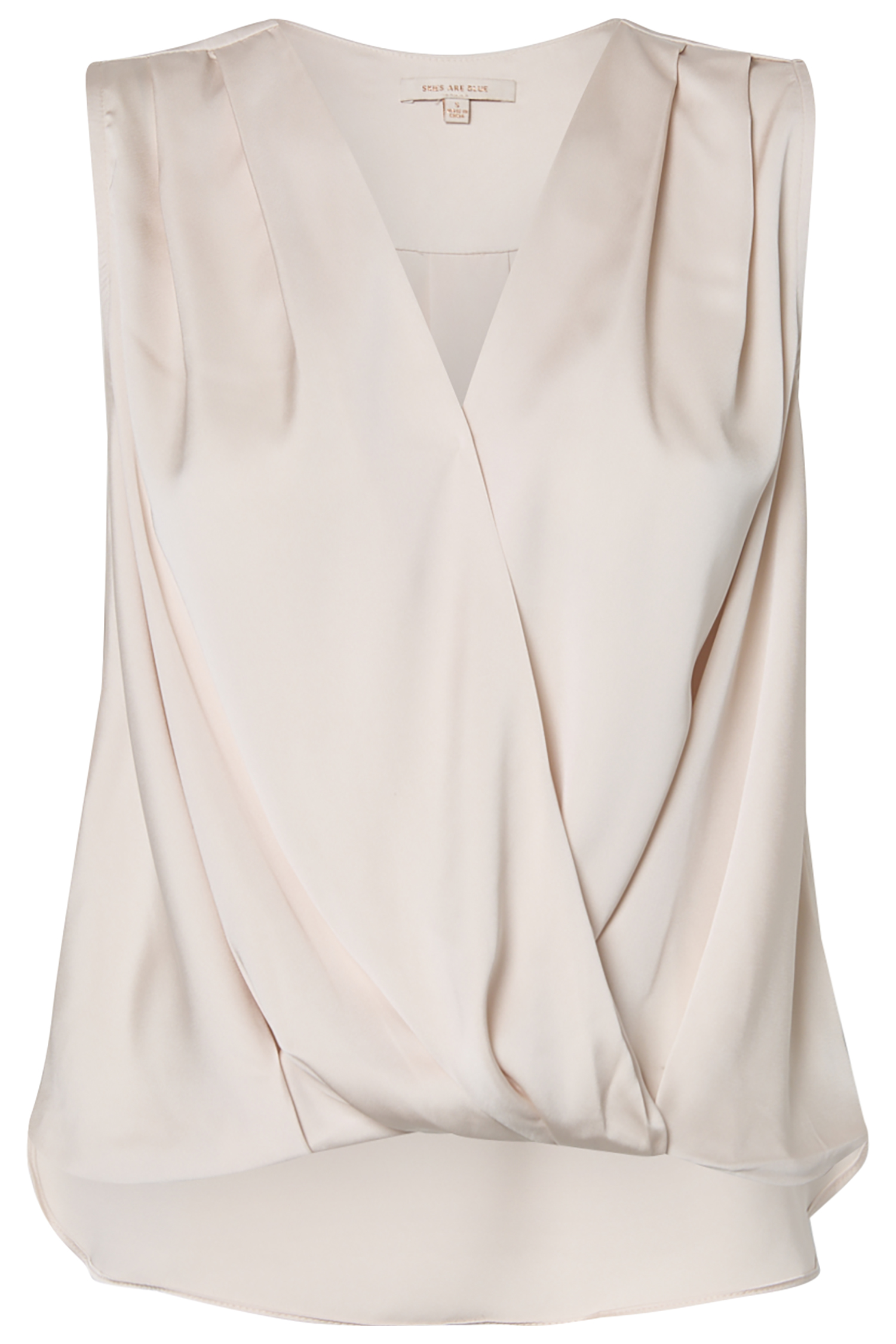 Sleeveless Drape Front Top
