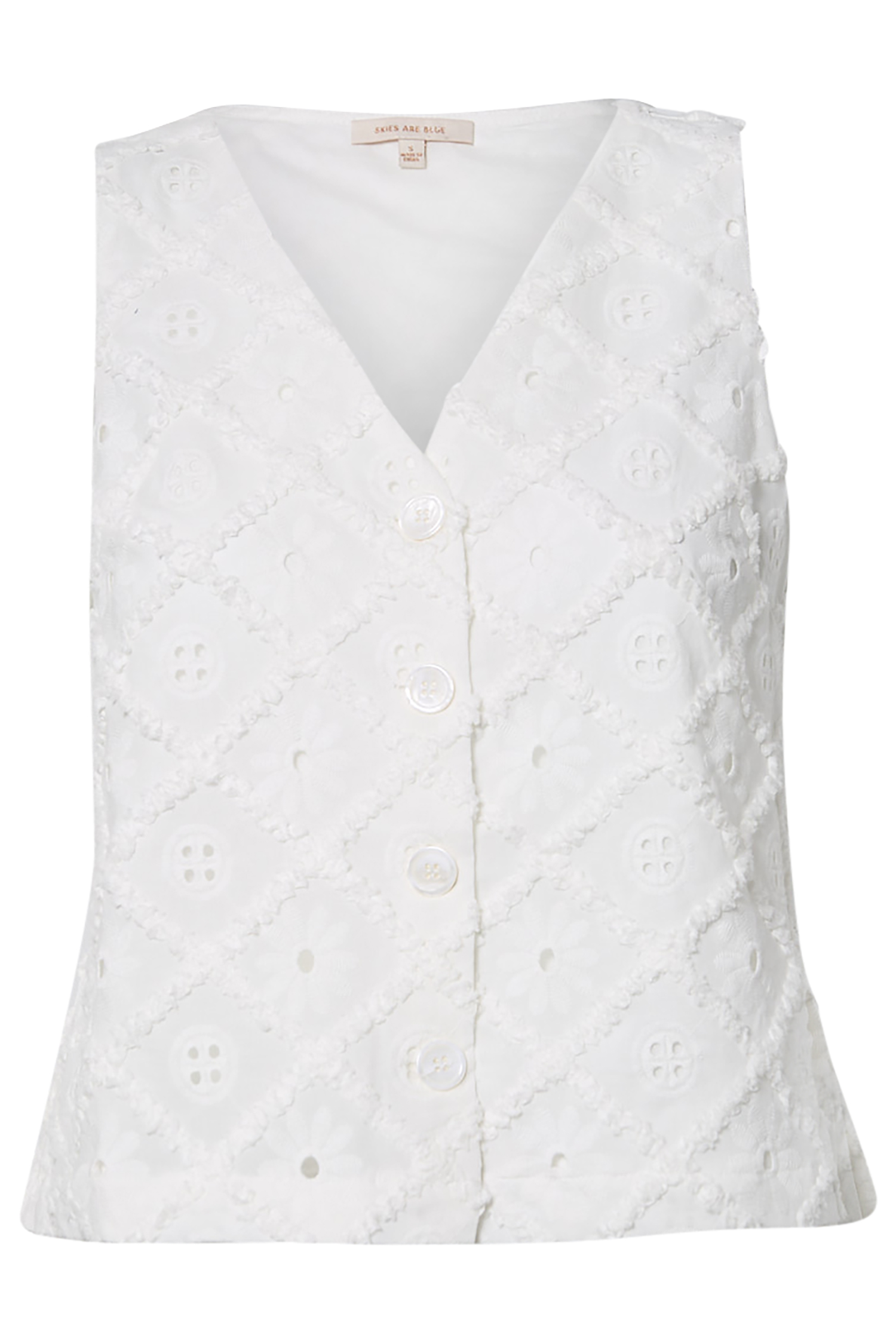Eyelet V-Neck Top
