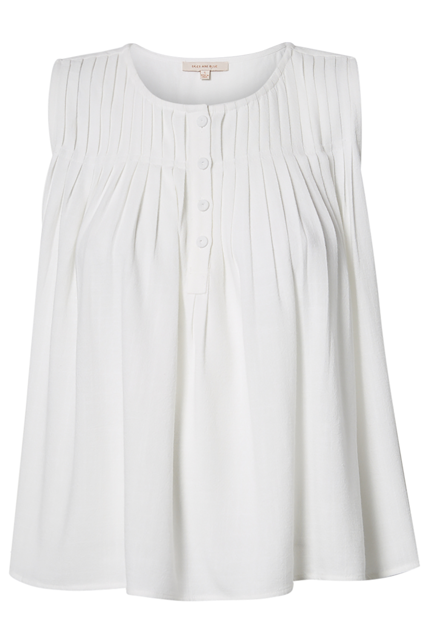 Sleeveless Pleated Top