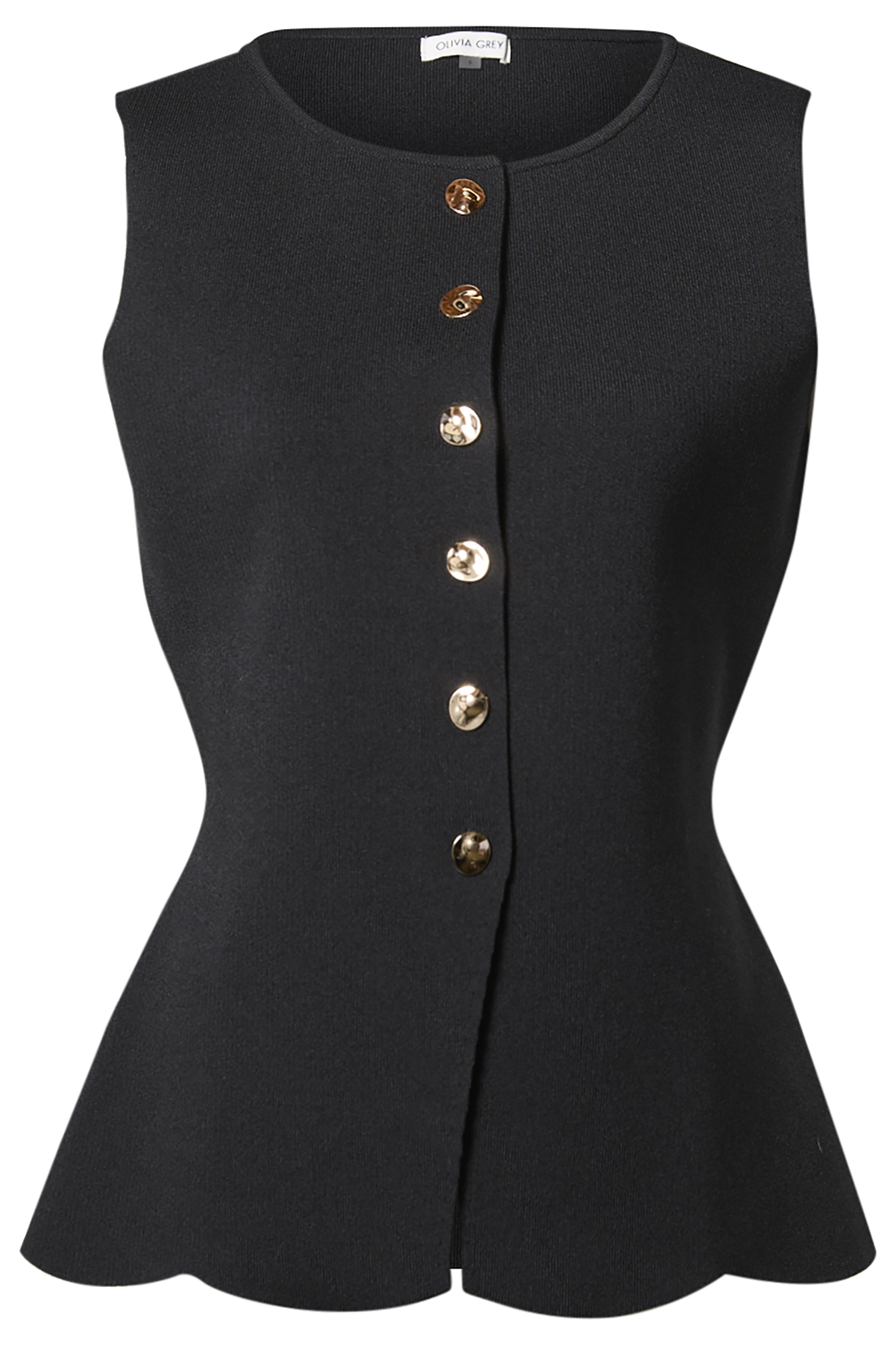 Sleeveless Knit Peplum Top