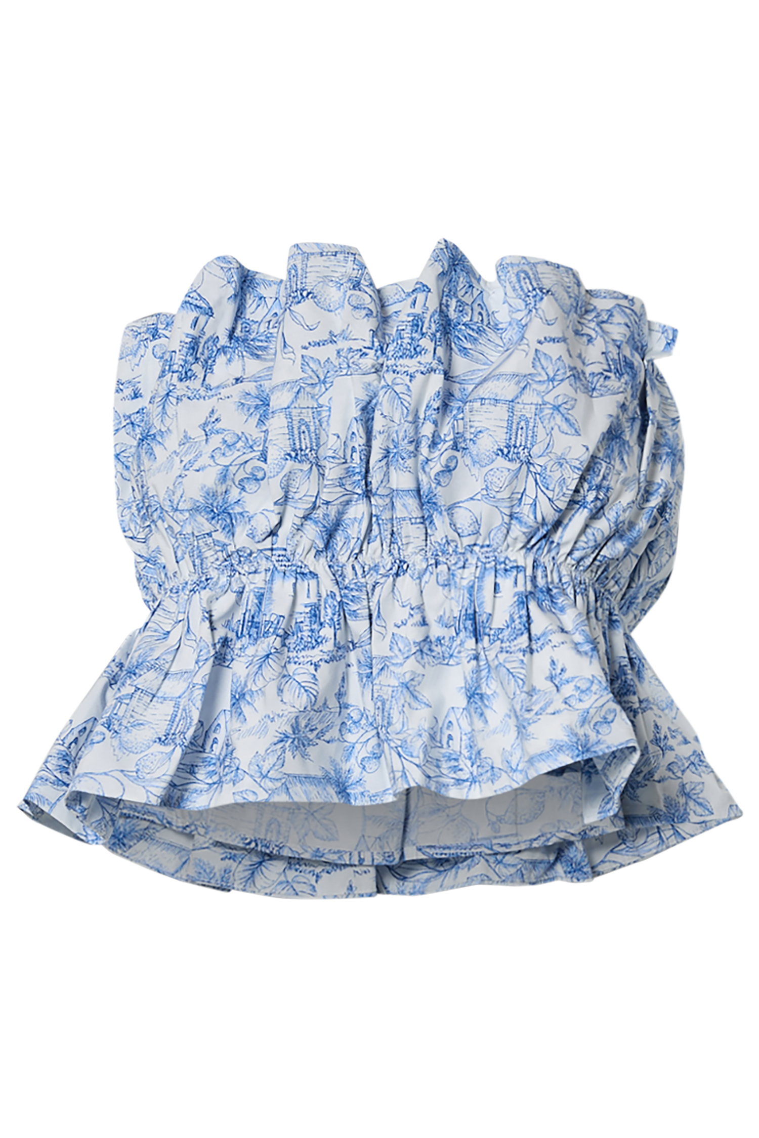 Pleated Strapless Top