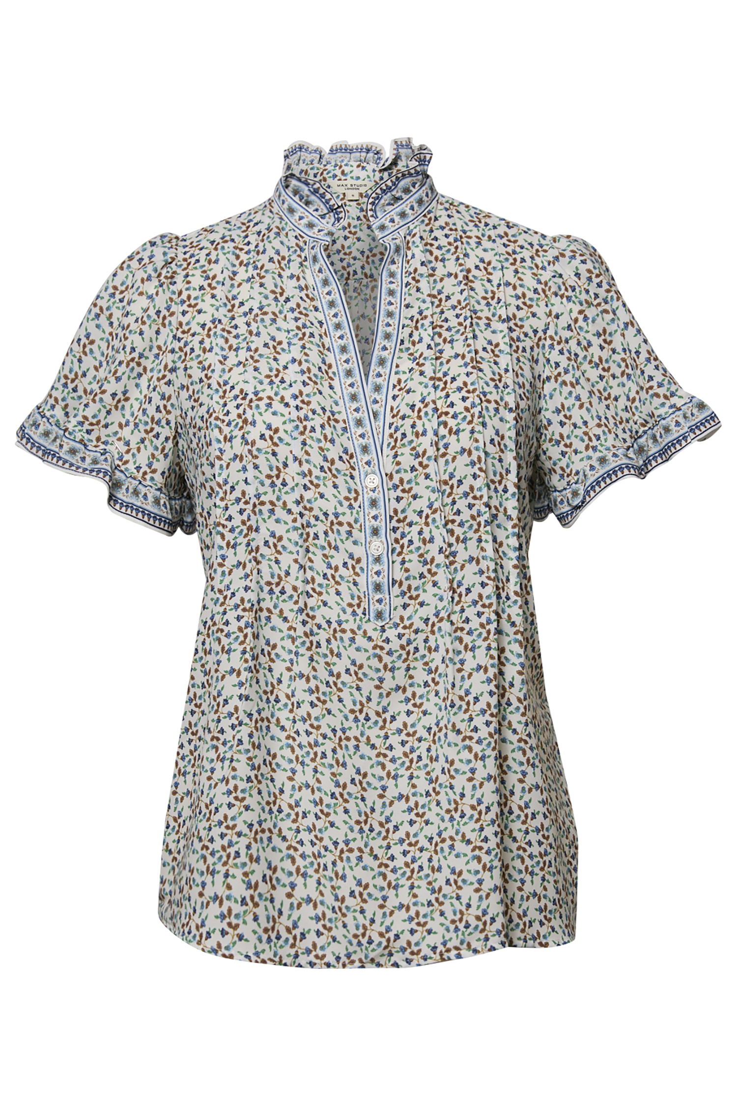 Printed V-Neck Top