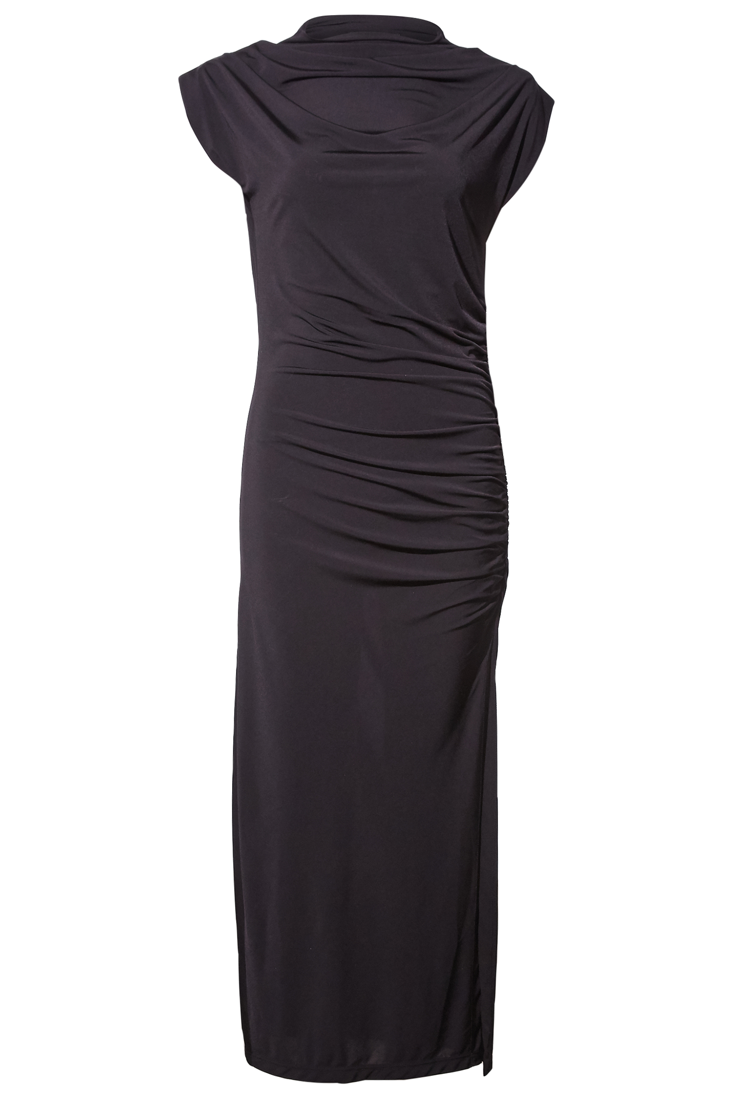 Gathered Side Slit Dress