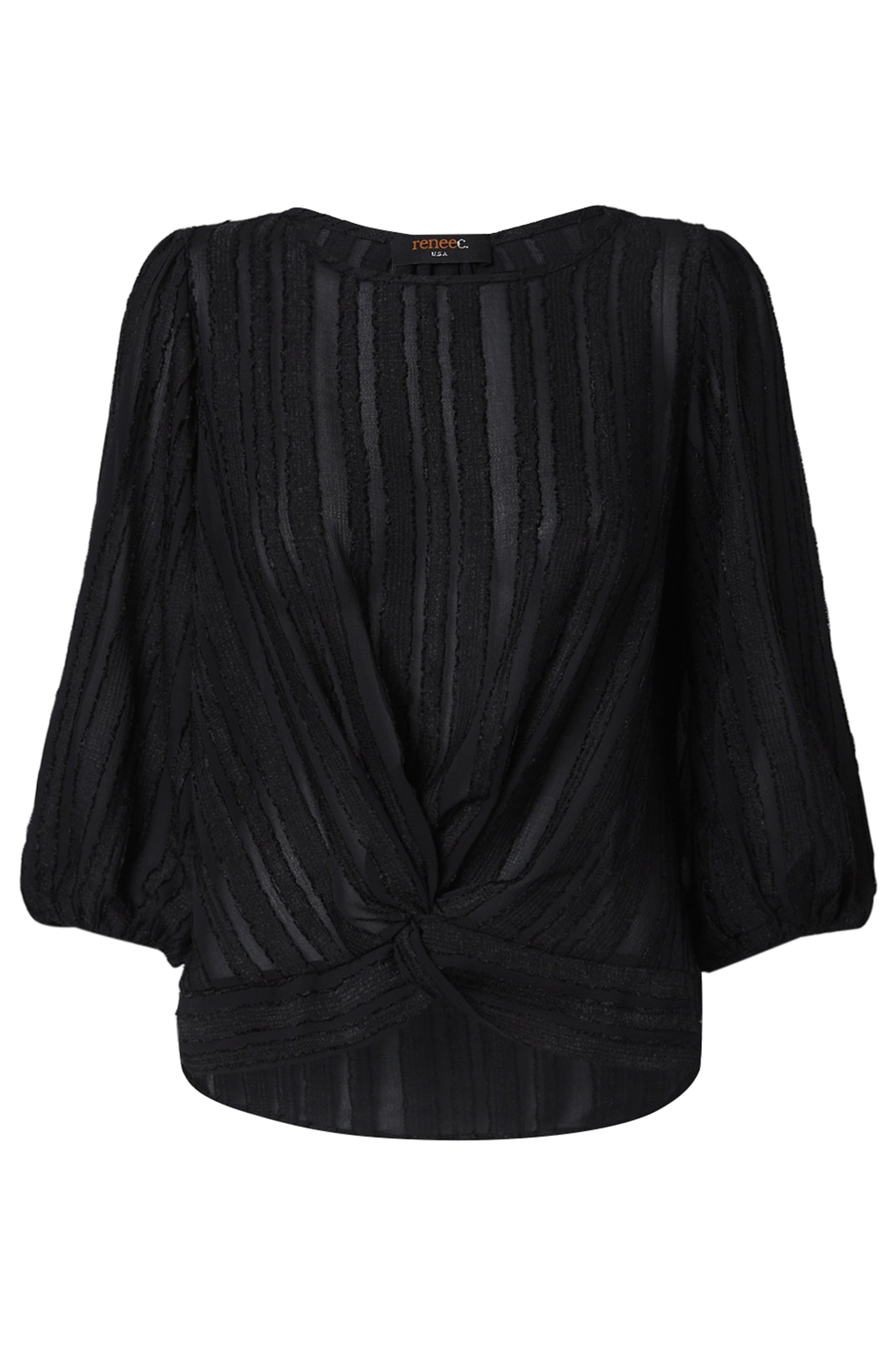 Textured Front Twist Top